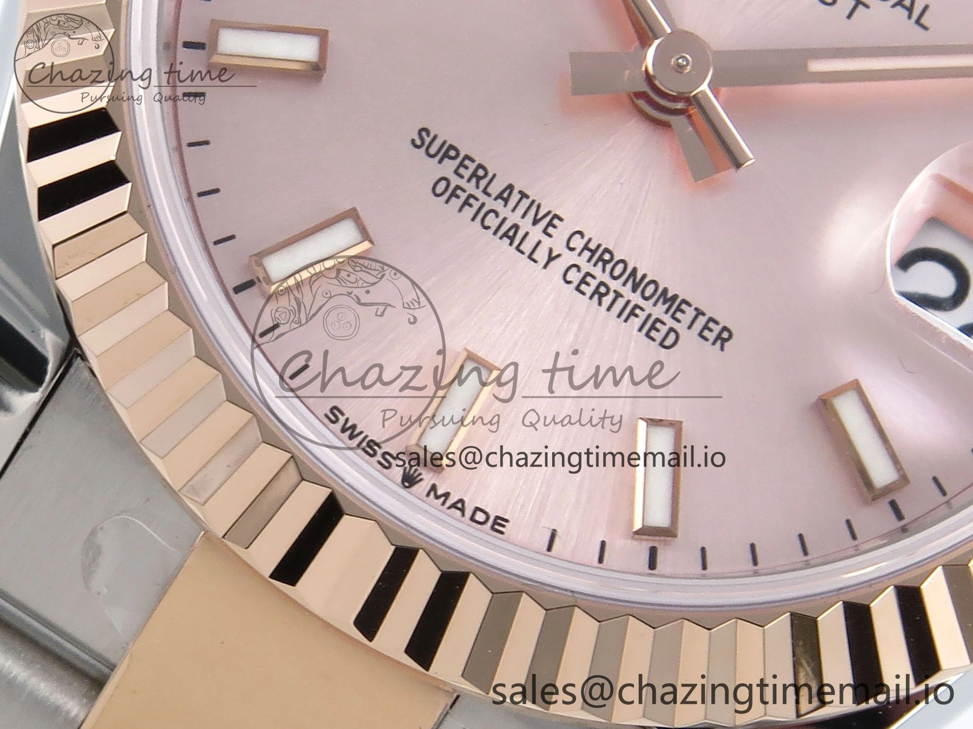 DateJust 31 278271 ARF 1:1 Best Edition 904L Steel RG Dial Stick Marker on SS RG Oyster Bracelet ETA 2688