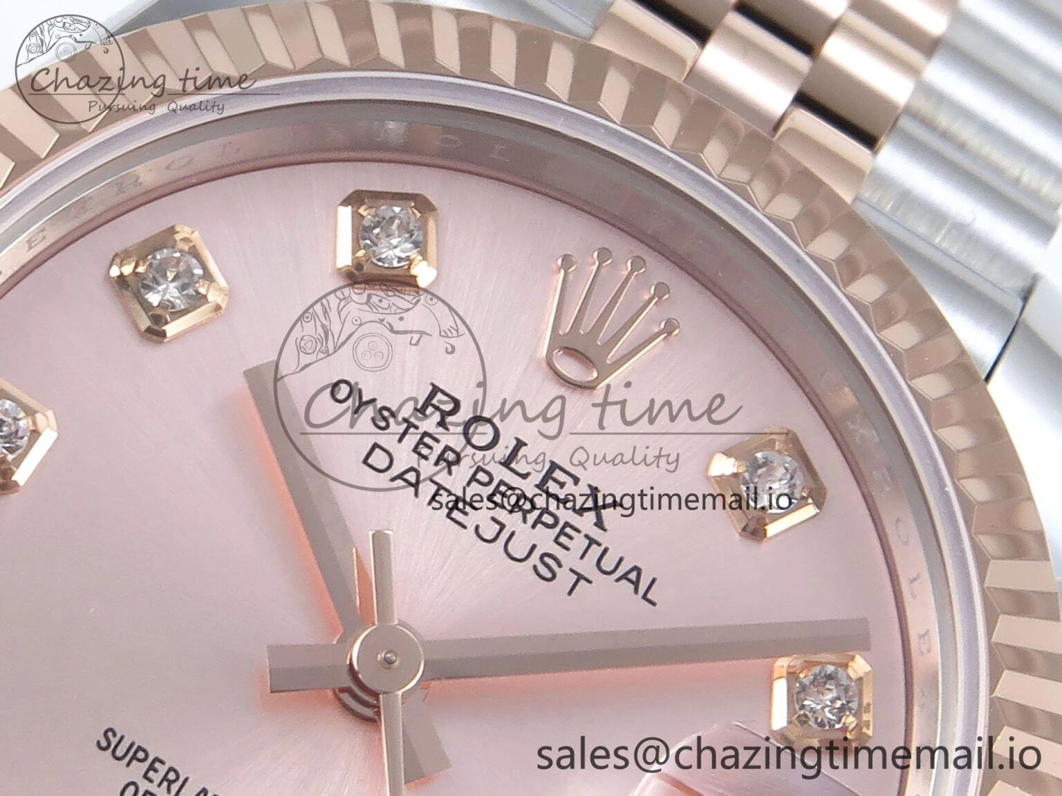 DateJust 31 278271 ARF 1:1 Best Edition 904L Steel RG Diamonds Dial on SS RG Jubilee Bracelet ETA 2688