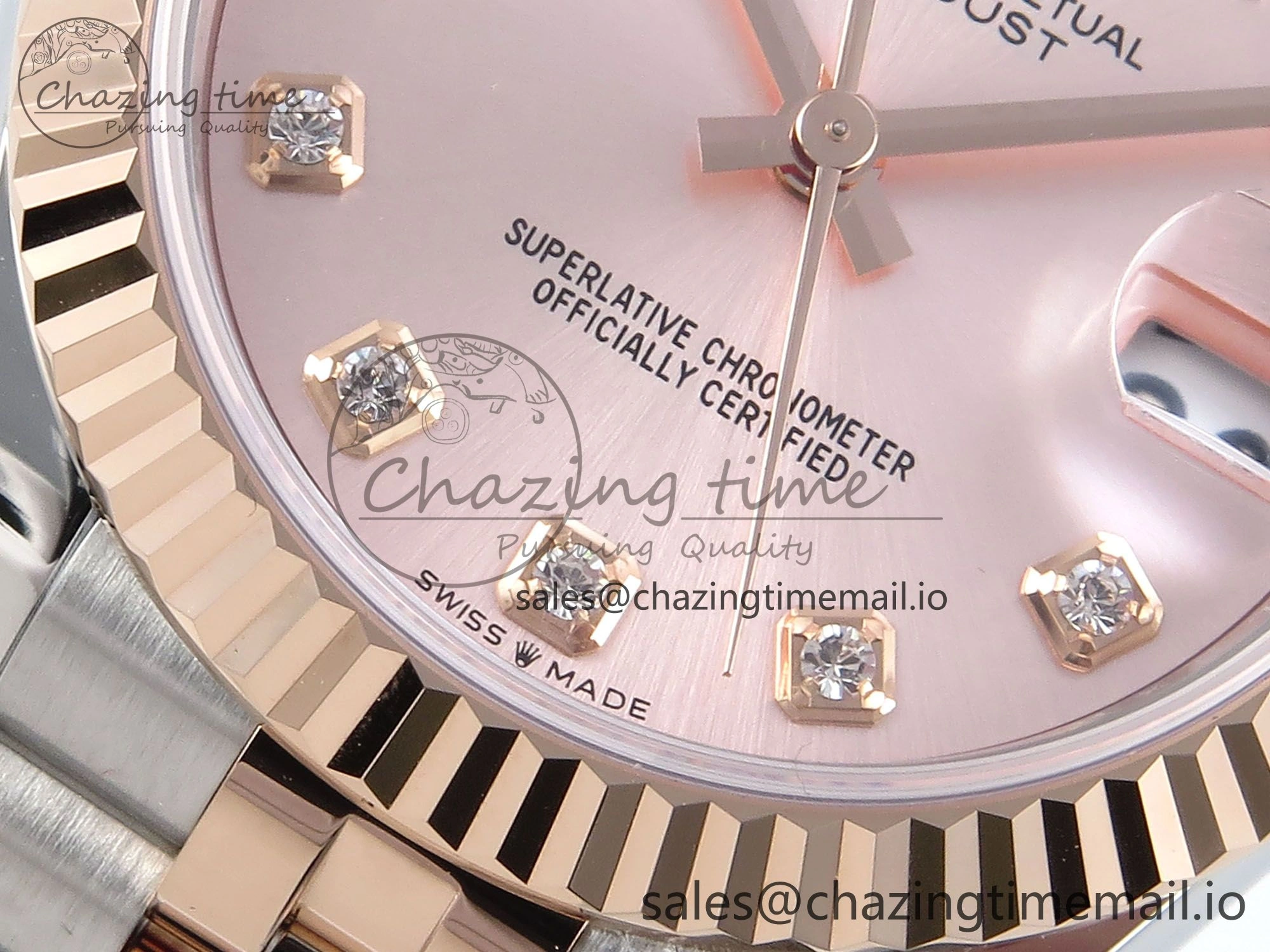 DateJust 31 278271 ARF 1:1 Best Edition 904L Steel RG Diamonds Dial on SS RG Jubilee Bracelet ETA 2688