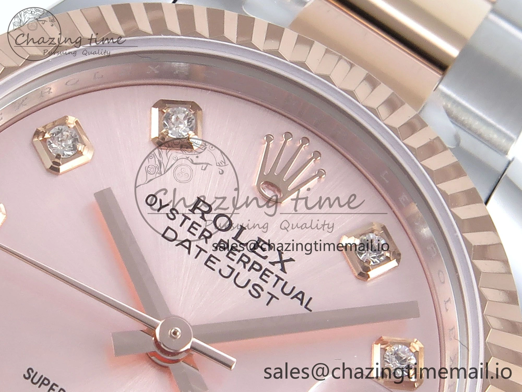 DateJust 31 278271 ARF 1:1 Best Edition 904L Steel RG Diamonds Dial on SS RG Oyster Bracelet ETA 2688
