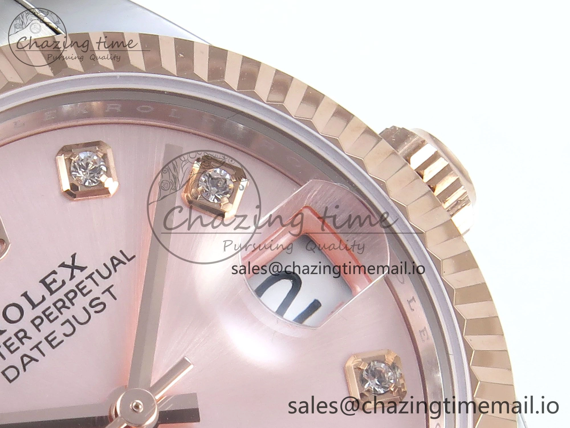DateJust 31 278271 ARF 1:1 Best Edition 904L Steel RG Diamonds Dial on SS RG Oyster Bracelet ETA 2688
