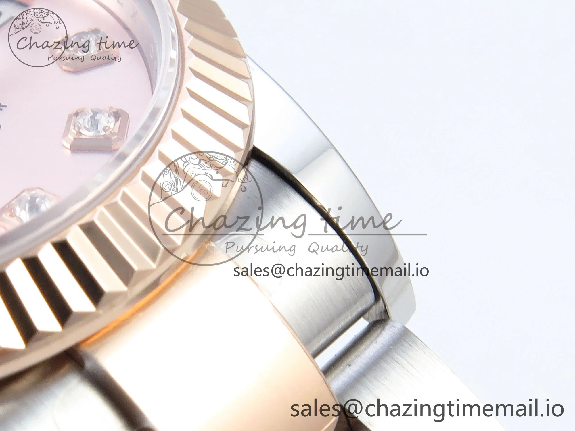 DateJust 31 278271 ARF 1:1 Best Edition 904L Steel RG Diamonds Dial on SS RG Oyster Bracelet ETA 2688