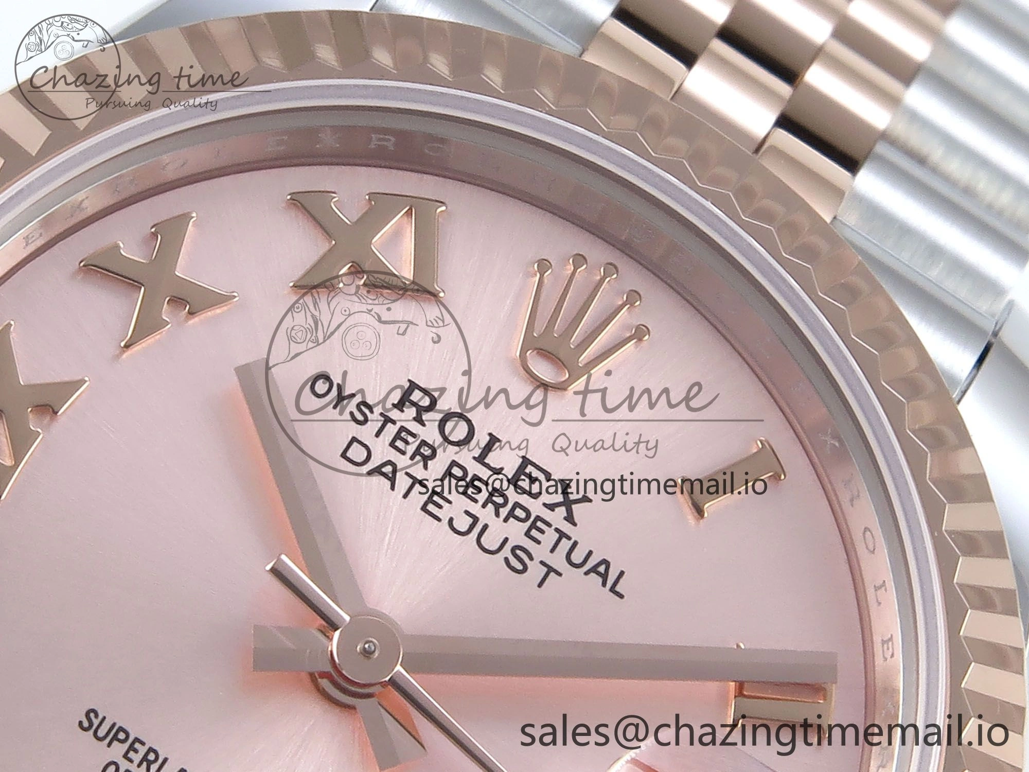 DateJust 31 278271 ARF 1:1 Best Edition 904L Steel RG Roman Dial on SS RG Jubilee Bracelet ETA 2688