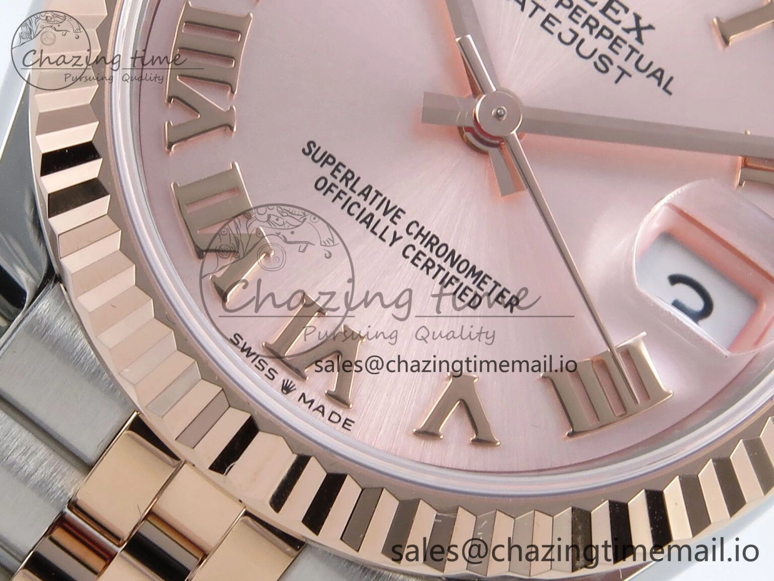 DateJust 31 278271 ARF 1:1 Best Edition 904L Steel RG Roman Dial on SS RG Jubilee Bracelet ETA 2688