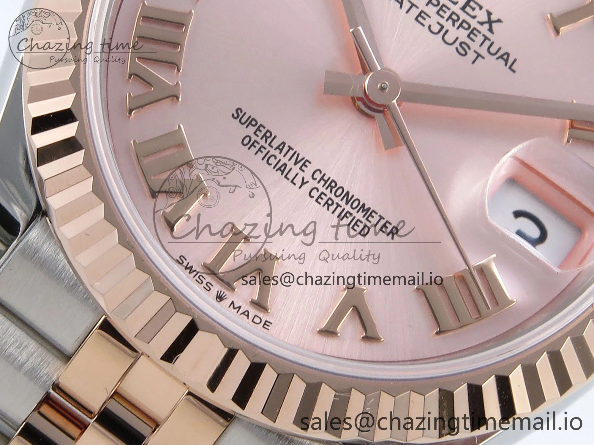 DateJust 31 278271 ARF 1:1 Best Edition 904L Steel RG Roman Dial on SS RG Jubilee Bracelet ETA 2688