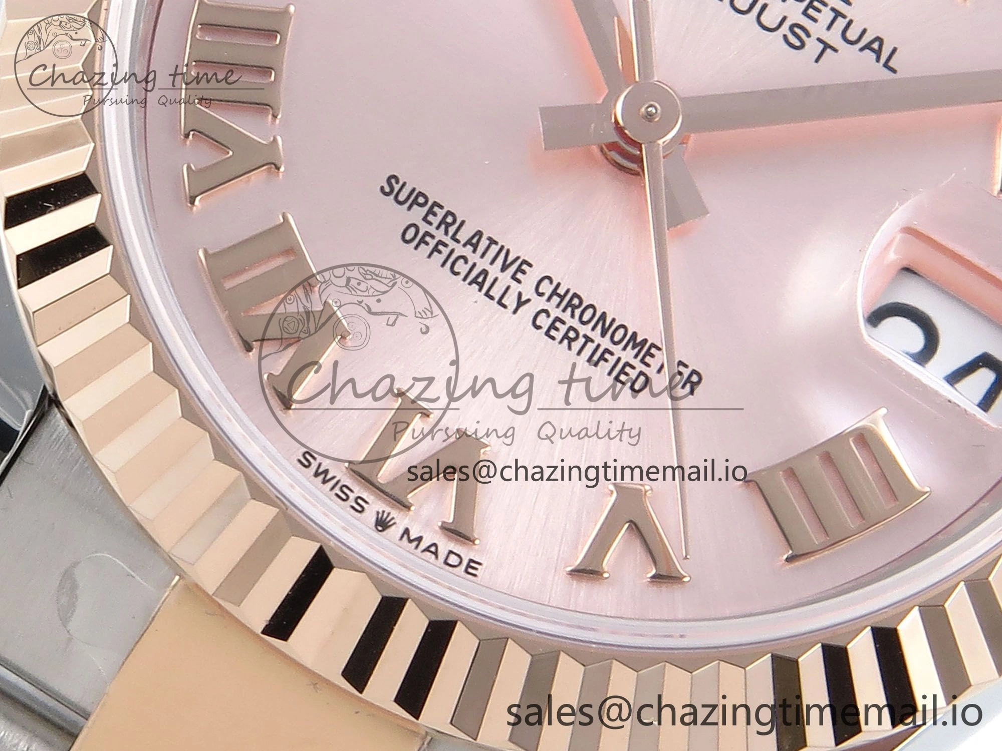 DateJust 31 278271 ARF 1:1 Best Edition 904L Steel RG Roman Dial on SS RG Oyster Bracelet ETA 2688