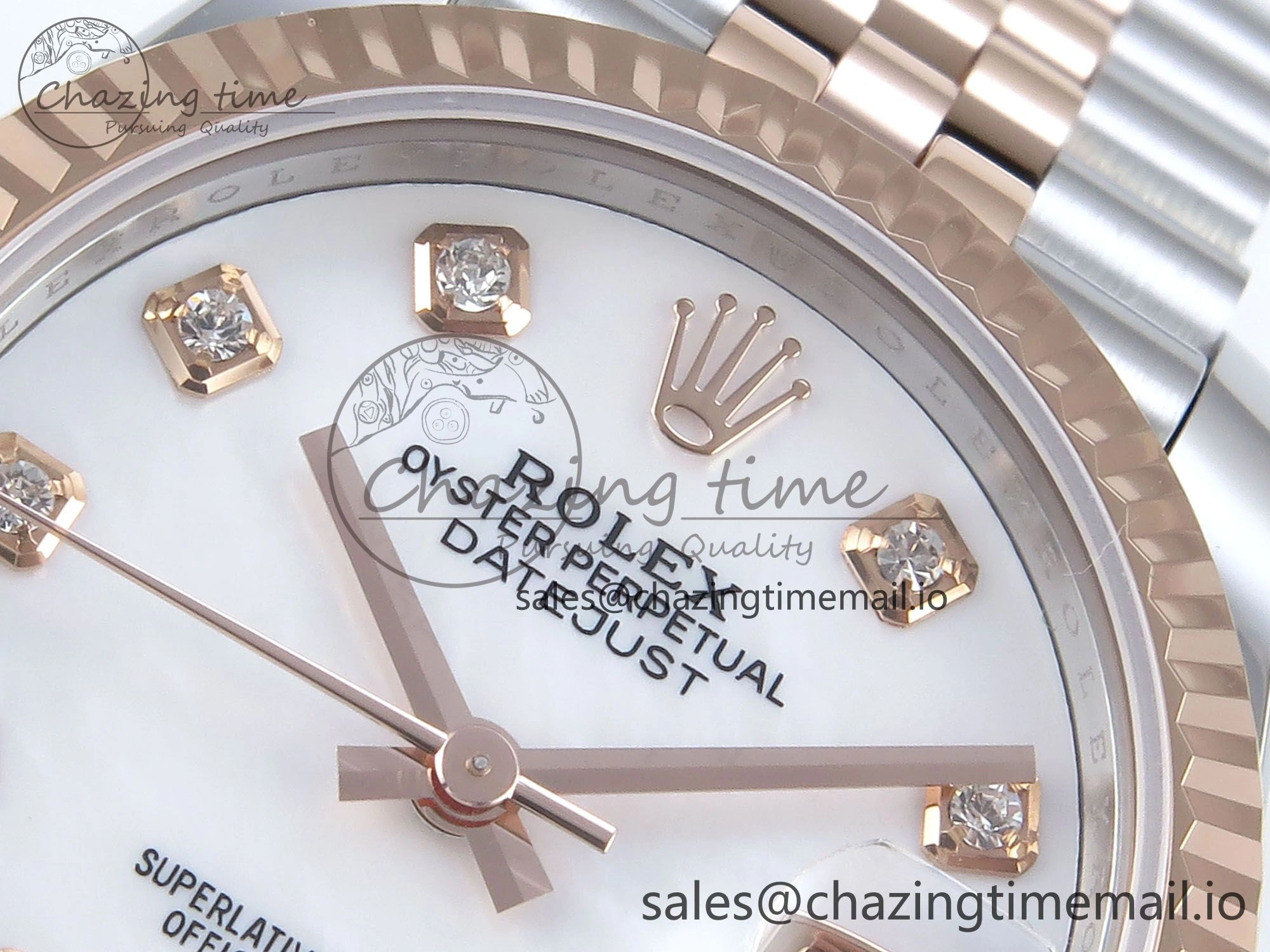 DateJust 31 278271 ARF 1:1 Best Edition 904L Steel White MOP Diamonds Dial on SS RG Jubilee Bracelet ETA 2688