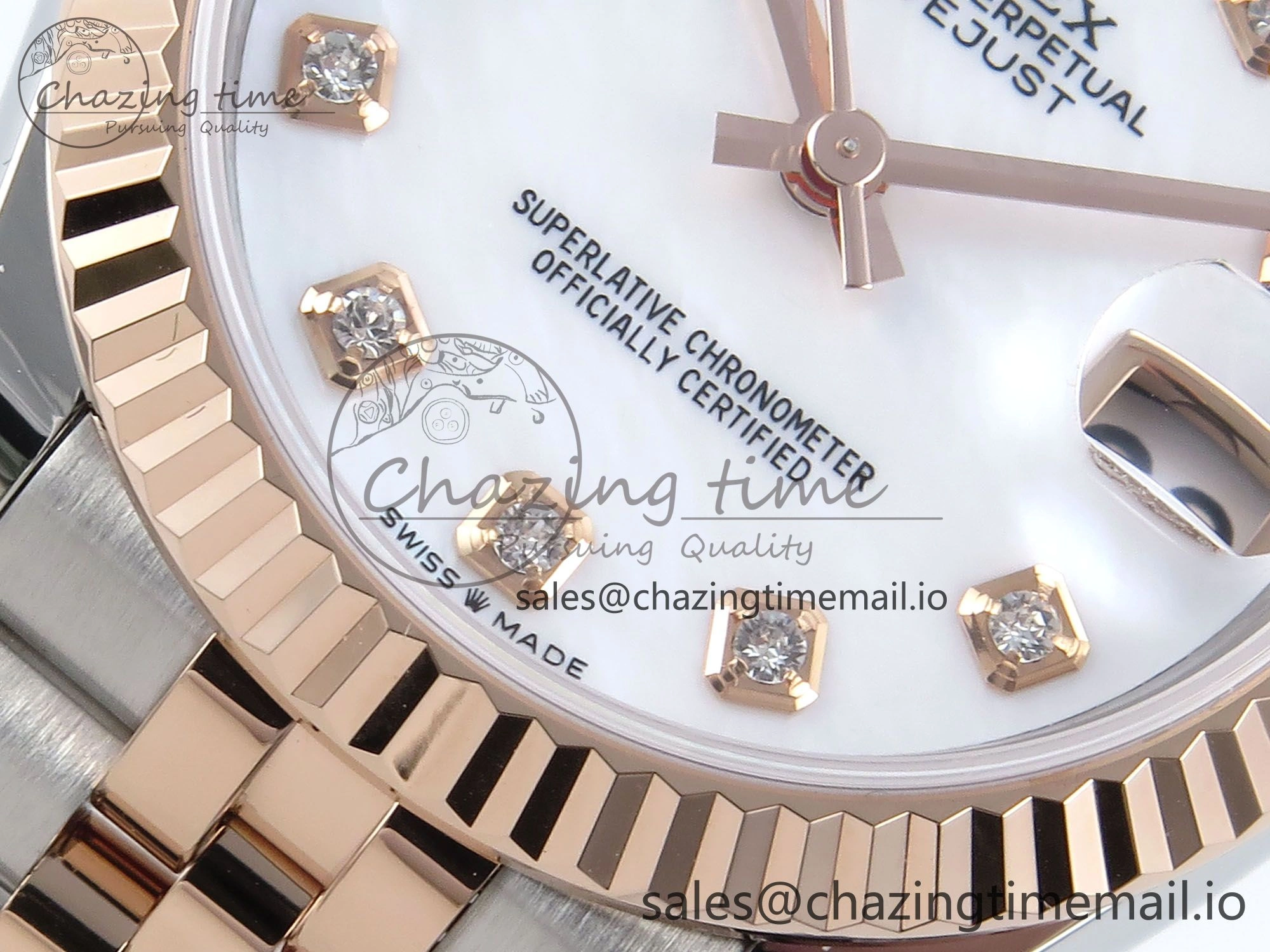 DateJust 31 278271 ARF 1:1 Best Edition 904L Steel White MOP Diamonds Dial on SS RG Jubilee Bracelet ETA 2688