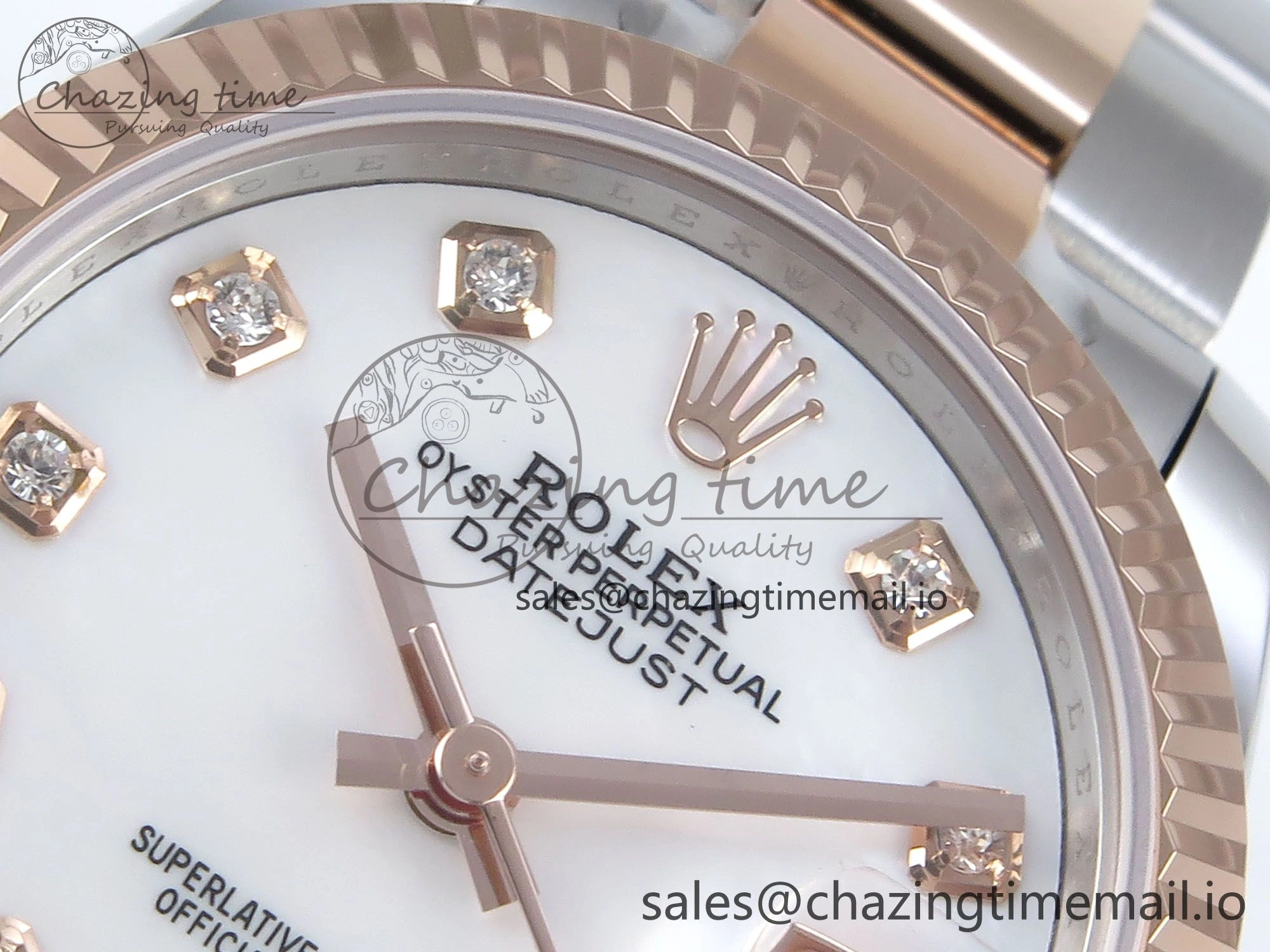 DateJust 31 278271 ARF 1:1 Best Edition 904L Steel White MOP Diamonds Dial on SS RG Oyster Bracelet ETA 2688