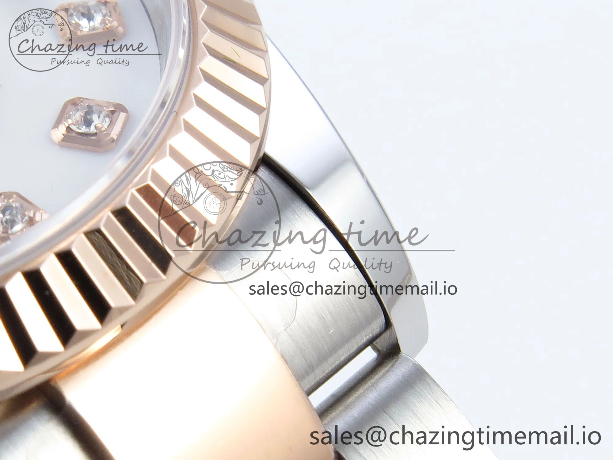 DateJust 31 278271 ARF 1:1 Best Edition 904L Steel White MOP Diamonds Dial on SS RG Oyster Bracelet ETA 2688