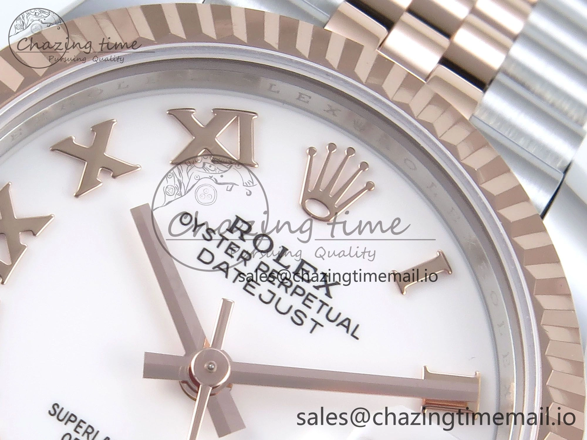 DateJust 31 278271 ARF 1:1 Best Edition 904L Steel White Roman Dial on SS RG Jubilee Bracelet ETA 2688