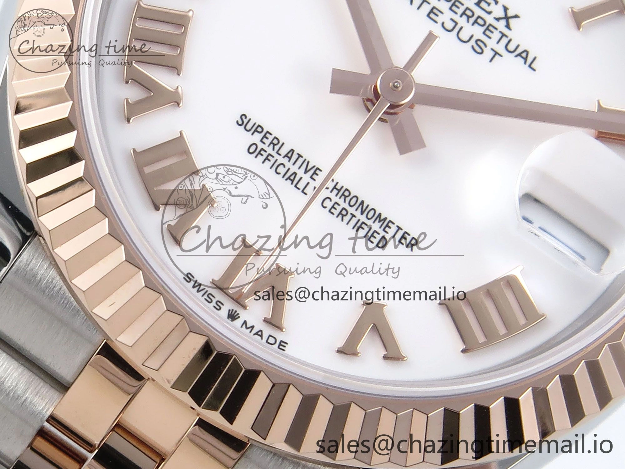 DateJust 31 278271 ARF 1:1 Best Edition 904L Steel White Roman Dial on SS RG Jubilee Bracelet ETA 2688