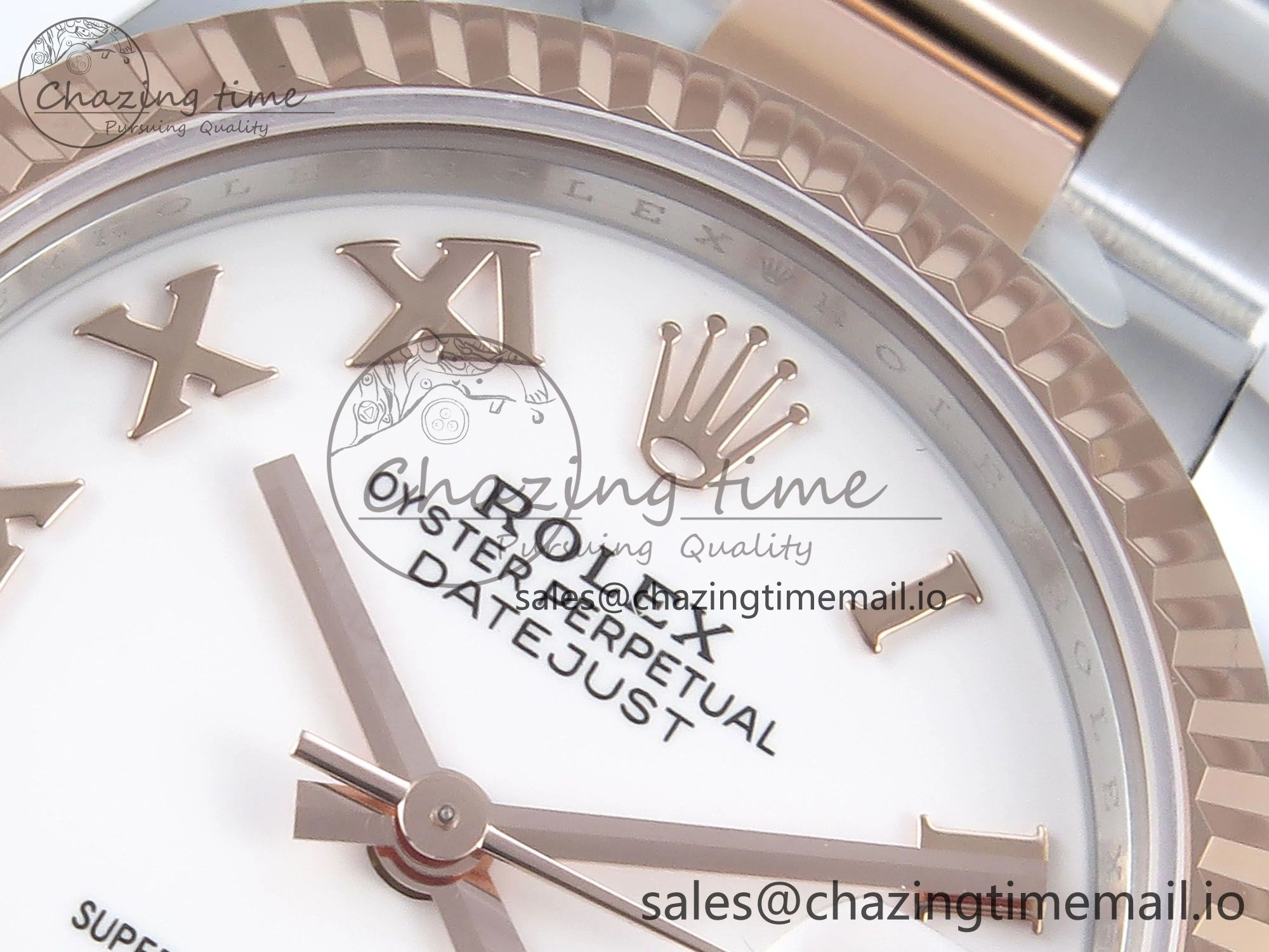 DateJust 31 278271 ARF 1:1 Best Edition 904L Steel White Roman Dial on SS RG Oyster Bracelet ETA 2688