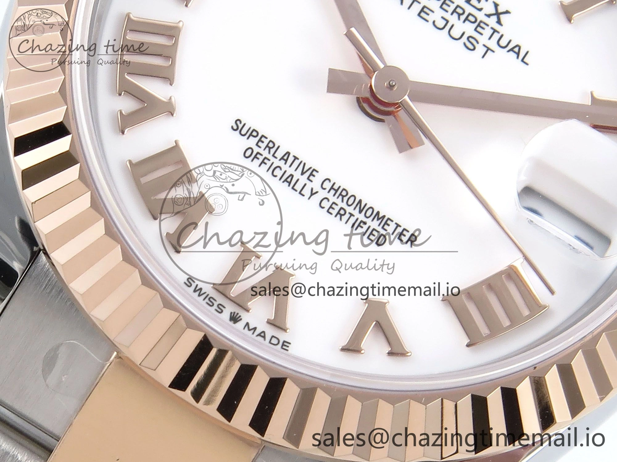 DateJust 31 278271 ARF 1:1 Best Edition 904L Steel White Roman Dial on SS RG Oyster Bracelet ETA 2688