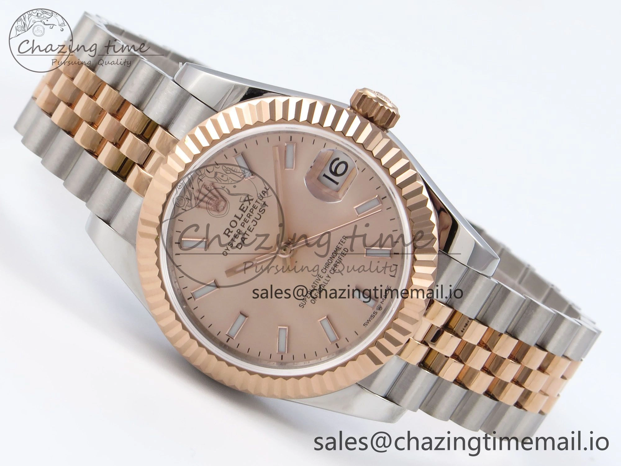 DateJust 31 278271 JARF 1:1 Best Edition 904L Steel RG Stick Dial on SS RG Jubilee Bracelet HZ2236