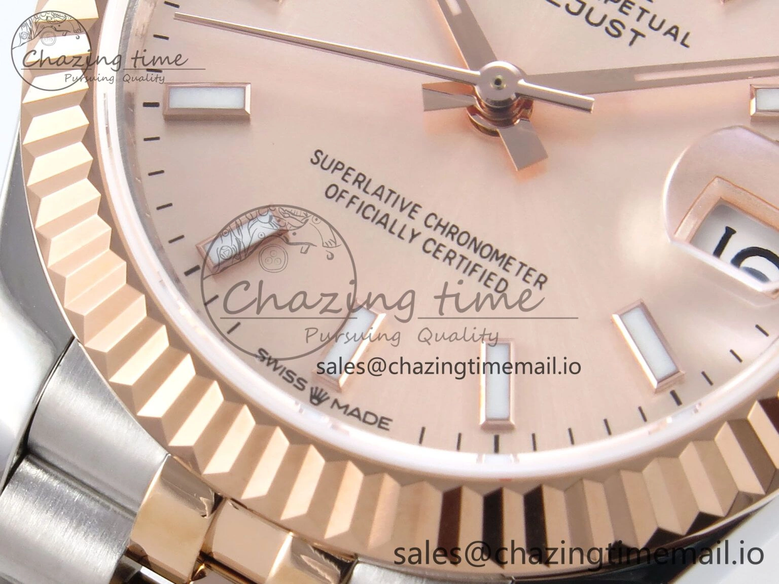 DateJust 31 278271 JARF 1:1 Best Edition 904L Steel RG Stick Dial on SS RG Jubilee Bracelet HZ2236