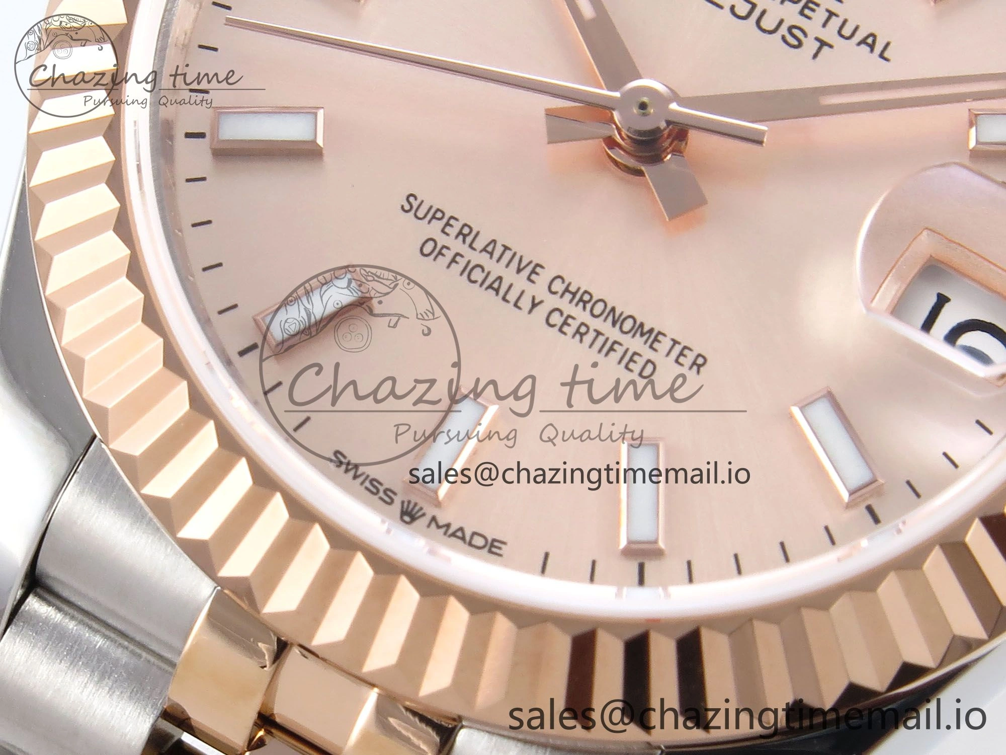 DateJust 31 278271 JARF 1:1 Best Edition 904L Steel RG Stick Dial on SS RG Jubilee Bracelet HZ2236