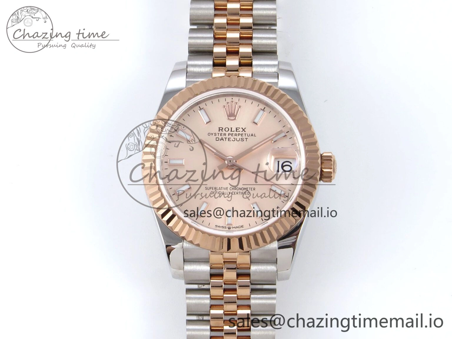 DateJust 31 278271 JARF 1:1 Best Edition 904L Steel RG Stick Dial on SS RG Jubilee Bracelet HZ2236