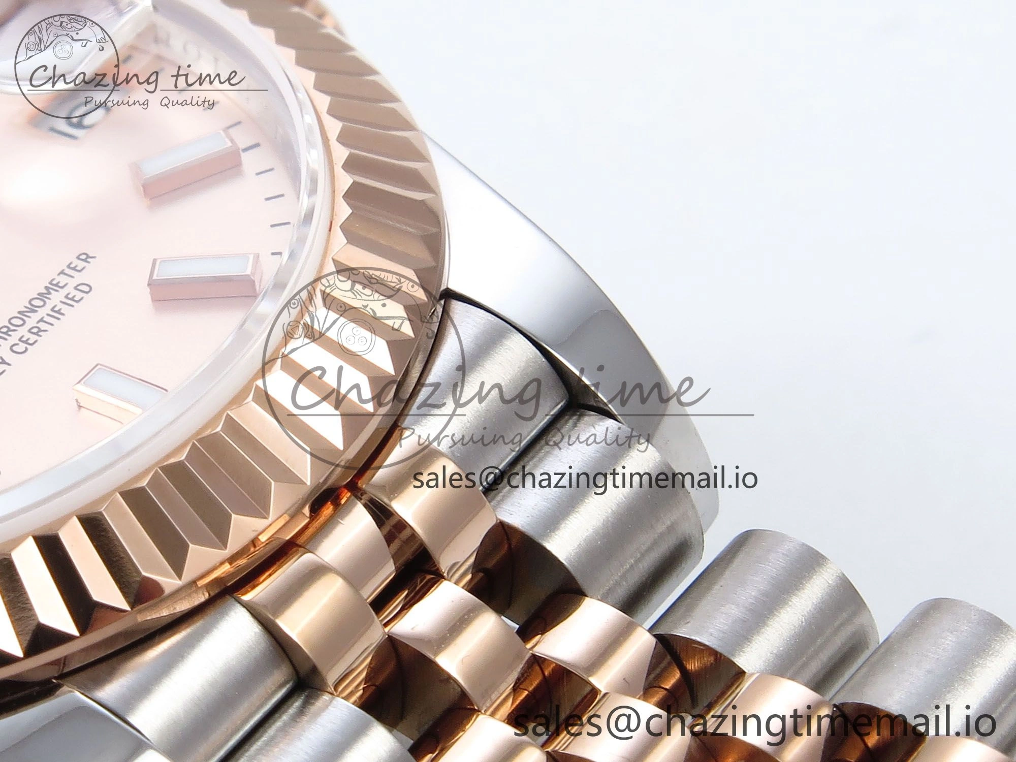 DateJust 31 278271 JARF 1:1 Best Edition 904L Steel RG Stick Dial on SS RG Jubilee Bracelet HZ2236