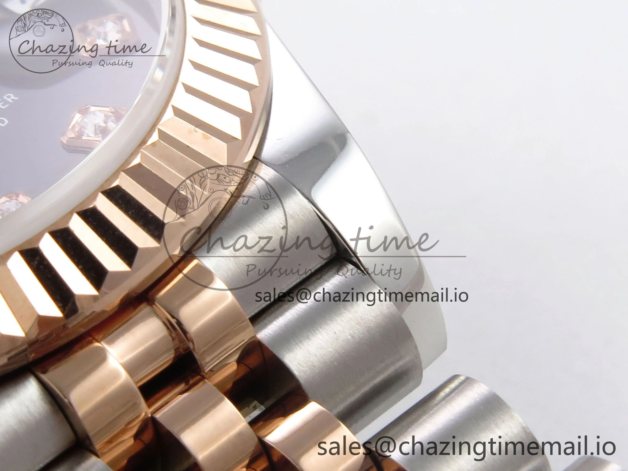 DateJust 31 278271 SS RG GMF 1:1 Best Edition 904L Steel Black Diamonds Dial on Jubilee Bracelet A2824