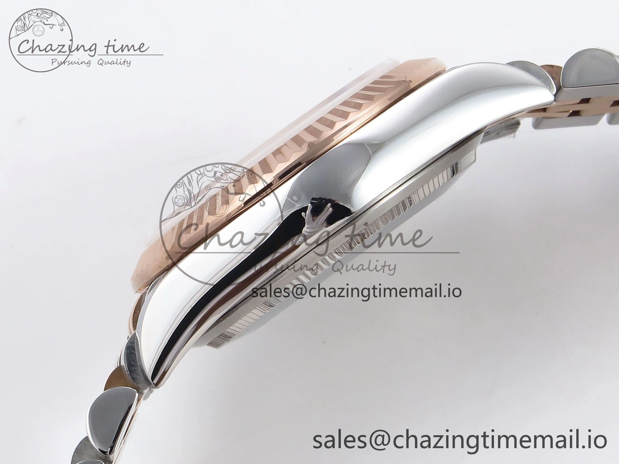 DateJust 31 278271 SS RG GMF 1:1 Best Edition 904L Steel Gray Roman Diamonds Dial on Jubilee Bracelet A2824