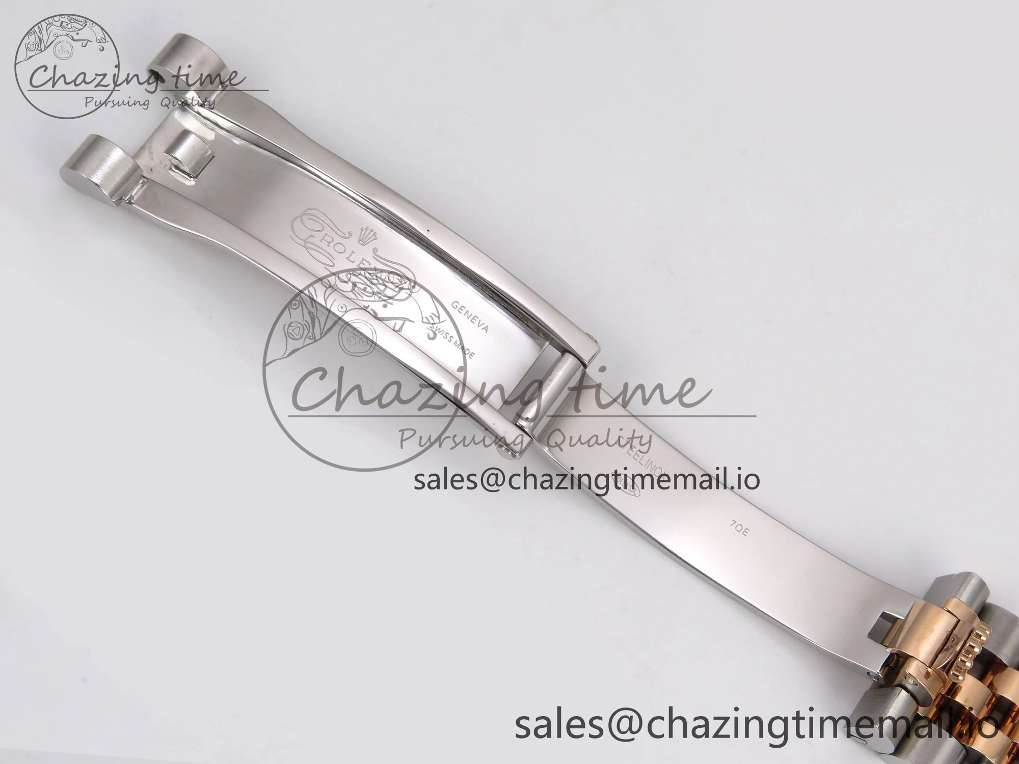 DateJust 31 278271 SS RG GMF 1:1 Best Edition 904L Steel Gray Roman Diamonds Dial on Jubilee Bracelet A2824