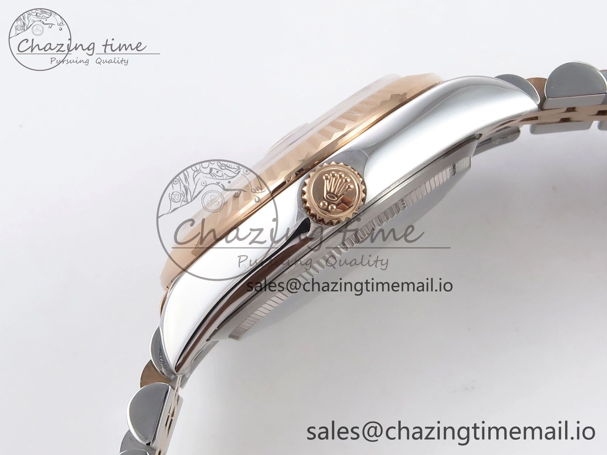 DateJust 31 278271 SS RG GMF 1:1 Best Edition 904L Steel Gray Roman Diamonds Dial on Jubilee Bracelet A2824