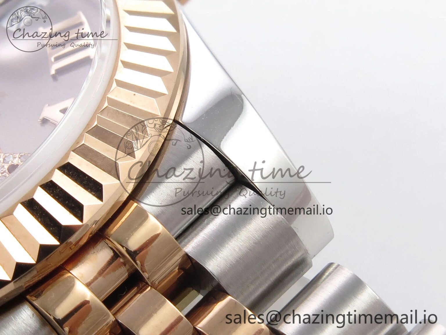 DateJust 31 278271 SS RG GMF 1:1 Best Edition 904L Steel Gray Roman Diamonds Dial on Jubilee Bracelet A2824