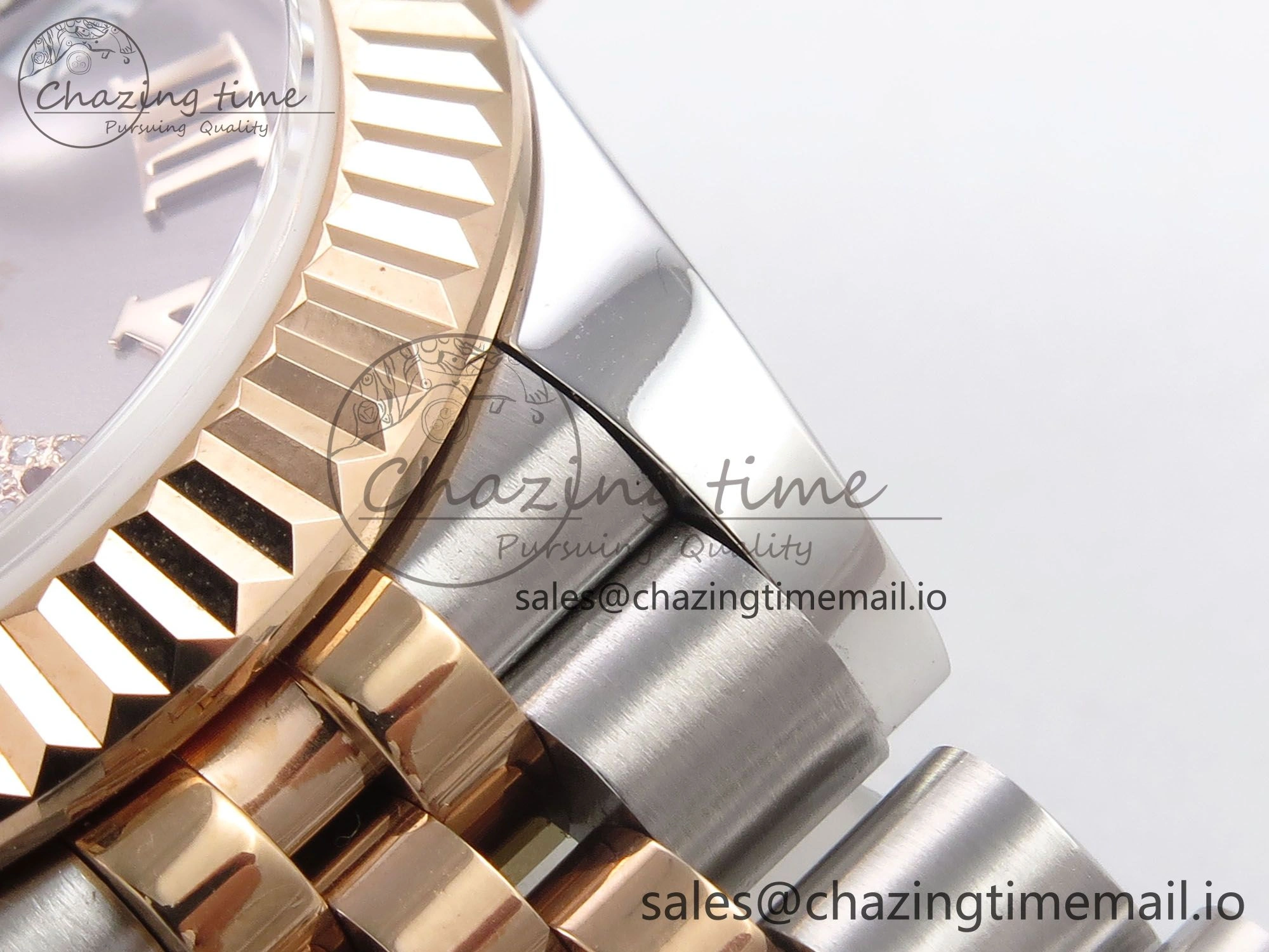DateJust 31 278271 SS RG GMF 1:1 Best Edition 904L Steel Gray Roman Diamonds Dial on Jubilee Bracelet A2824