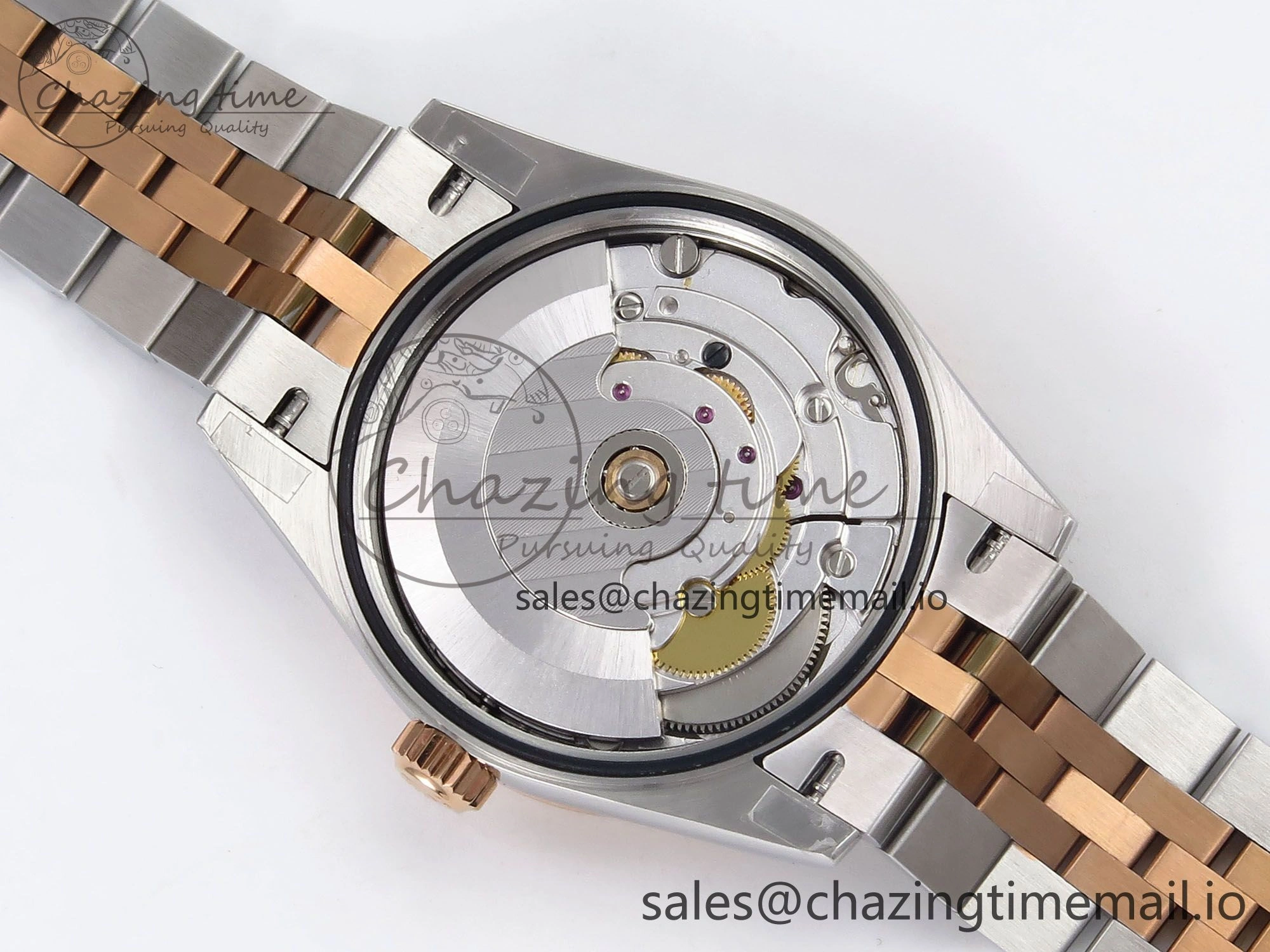 DateJust 31 278271 SS RG GMF 1:1 Best Edition 904L Steel Gray Roman Diamonds Dial on Jubilee Bracelet A2824