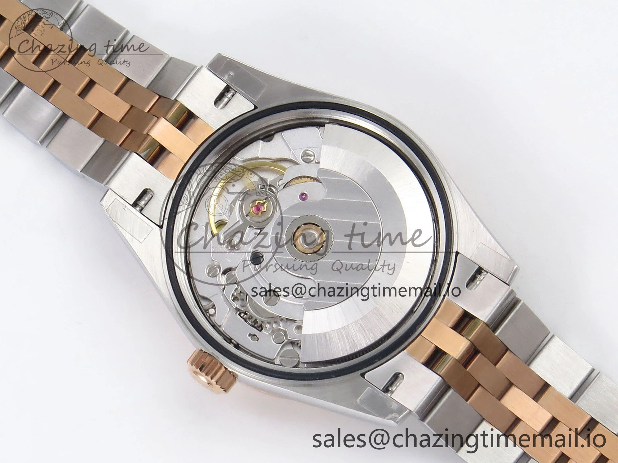 DateJust 31 278271 SS RG GMF 1:1 Best Edition 904L Steel Gray Roman Diamonds Dial on Jubilee Bracelet A2824