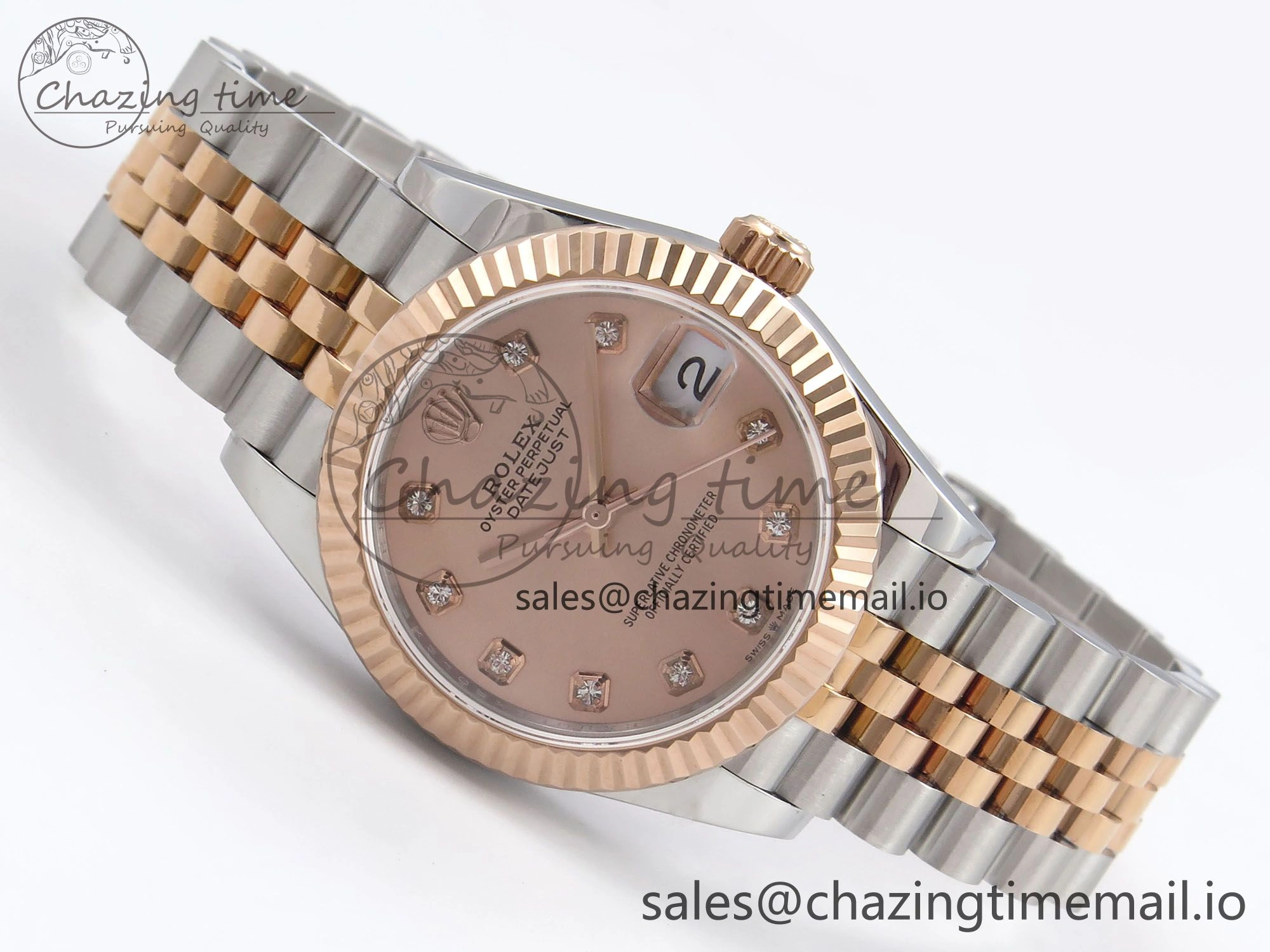 DateJust 31 278271 SS RG GMF 1:1 Best Edition 904L Steel RG Diamonds Dial on Jubilee Bracelet A2824