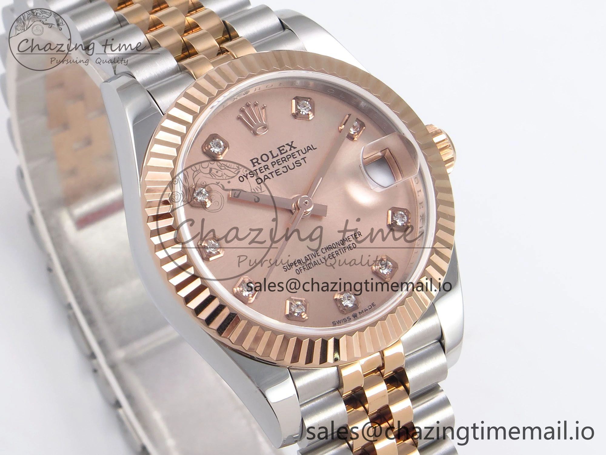 DateJust 31 278271 SS RG GMF 1:1 Best Edition 904L Steel RG Diamonds Dial on Jubilee Bracelet A2824