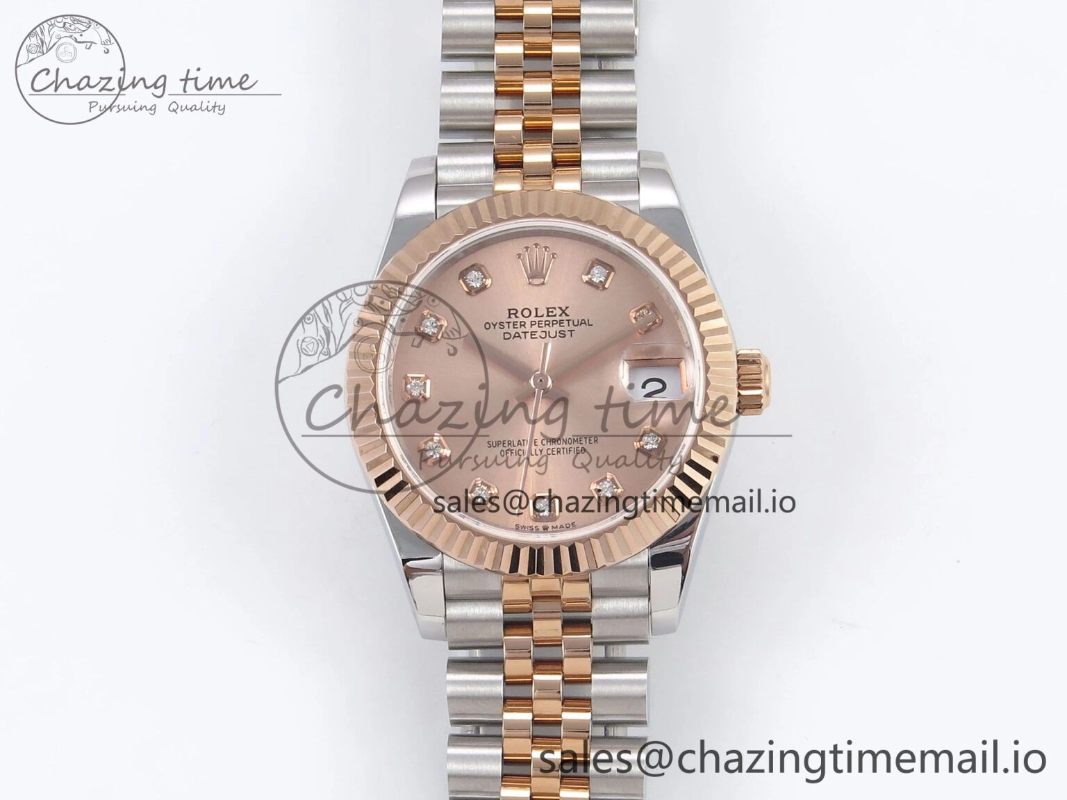 DateJust 31 278271 SS RG GMF 1:1 Best Edition 904L Steel RG Diamonds Dial on Jubilee Bracelet A2824