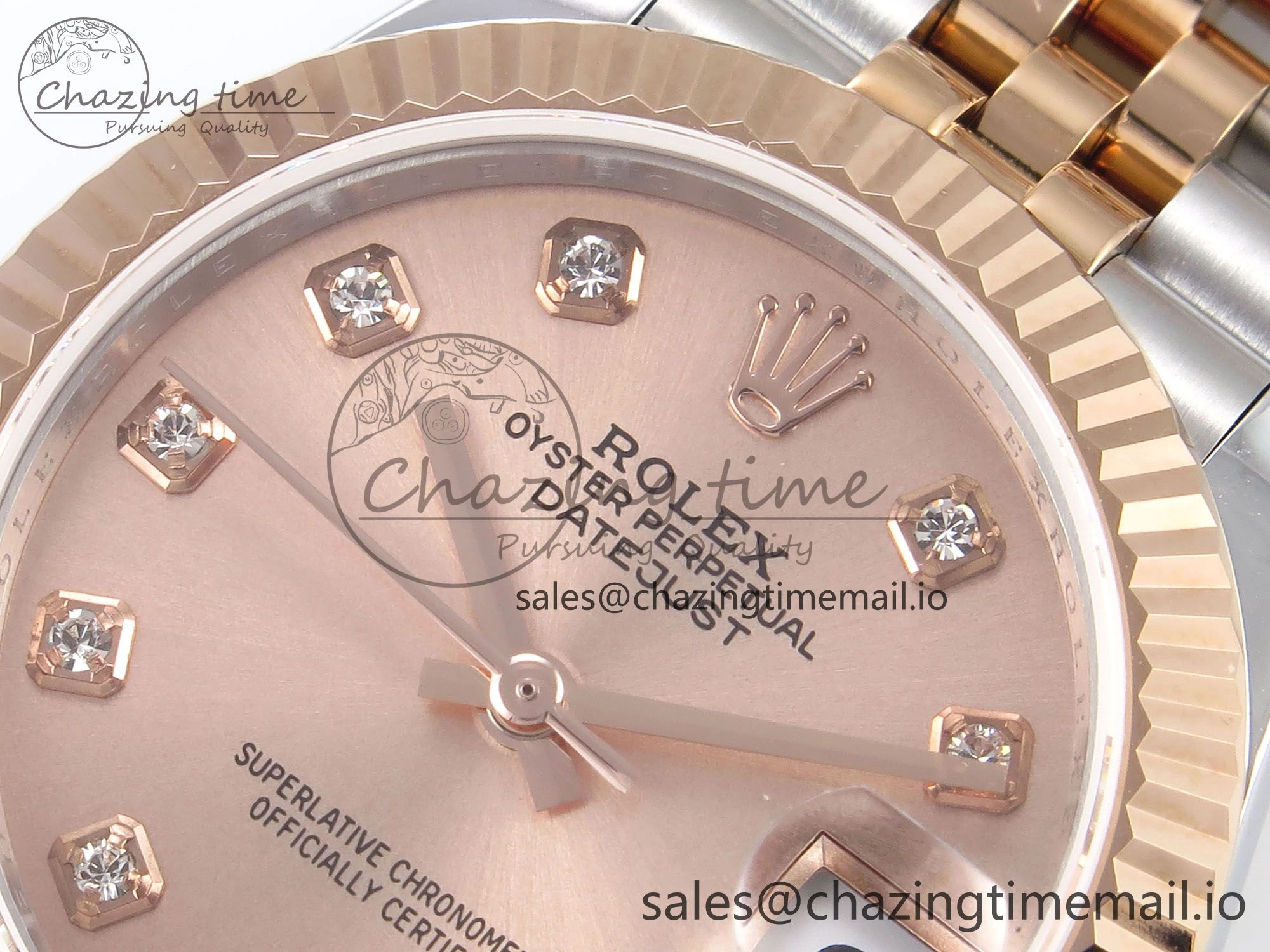 DateJust 31 278271 SS RG GMF 1:1 Best Edition 904L Steel RG Diamonds Dial on Jubilee Bracelet A2824