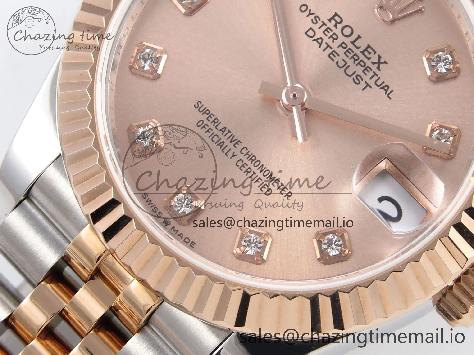 DateJust 31 278271 SS RG GMF 1:1 Best Edition 904L Steel RG Diamonds Dial on Jubilee Bracelet A2824