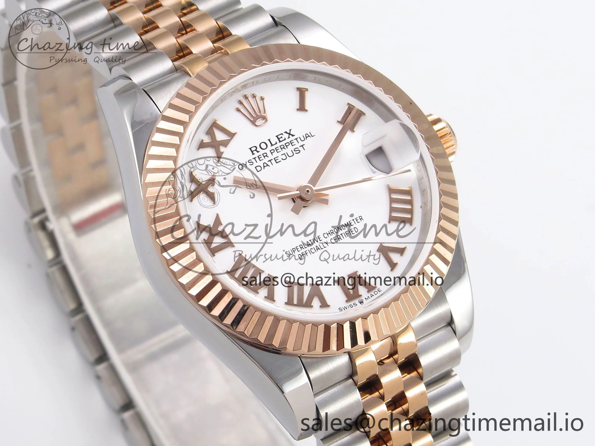 DateJust 31 278271 SS RG GMF 1:1 Best Edition 904L Steel RG Roman Dial on Jubilee Bracelet A2824