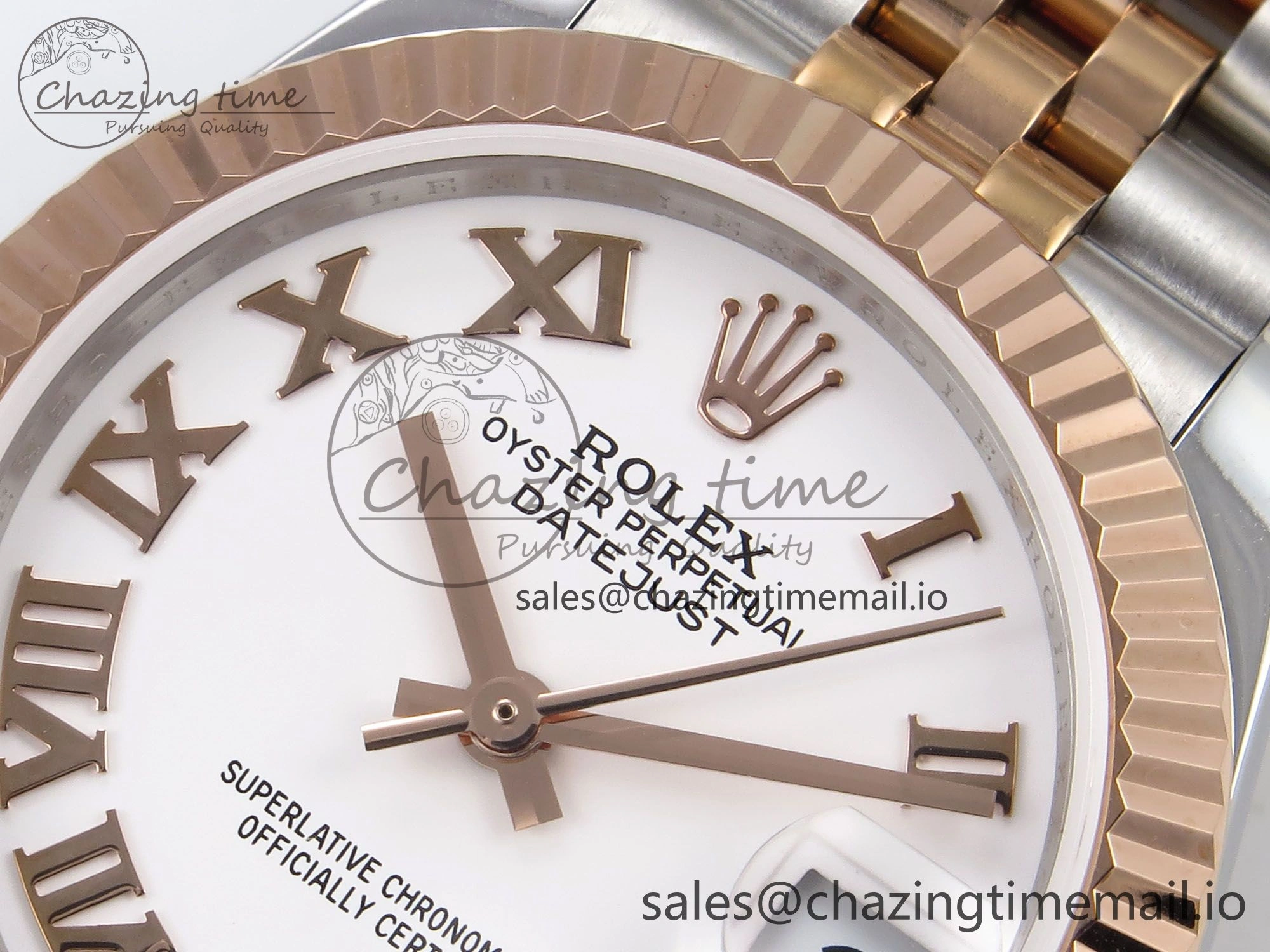 DateJust 31 278271 SS RG GMF 1:1 Best Edition 904L Steel RG Roman Dial on Jubilee Bracelet A2824