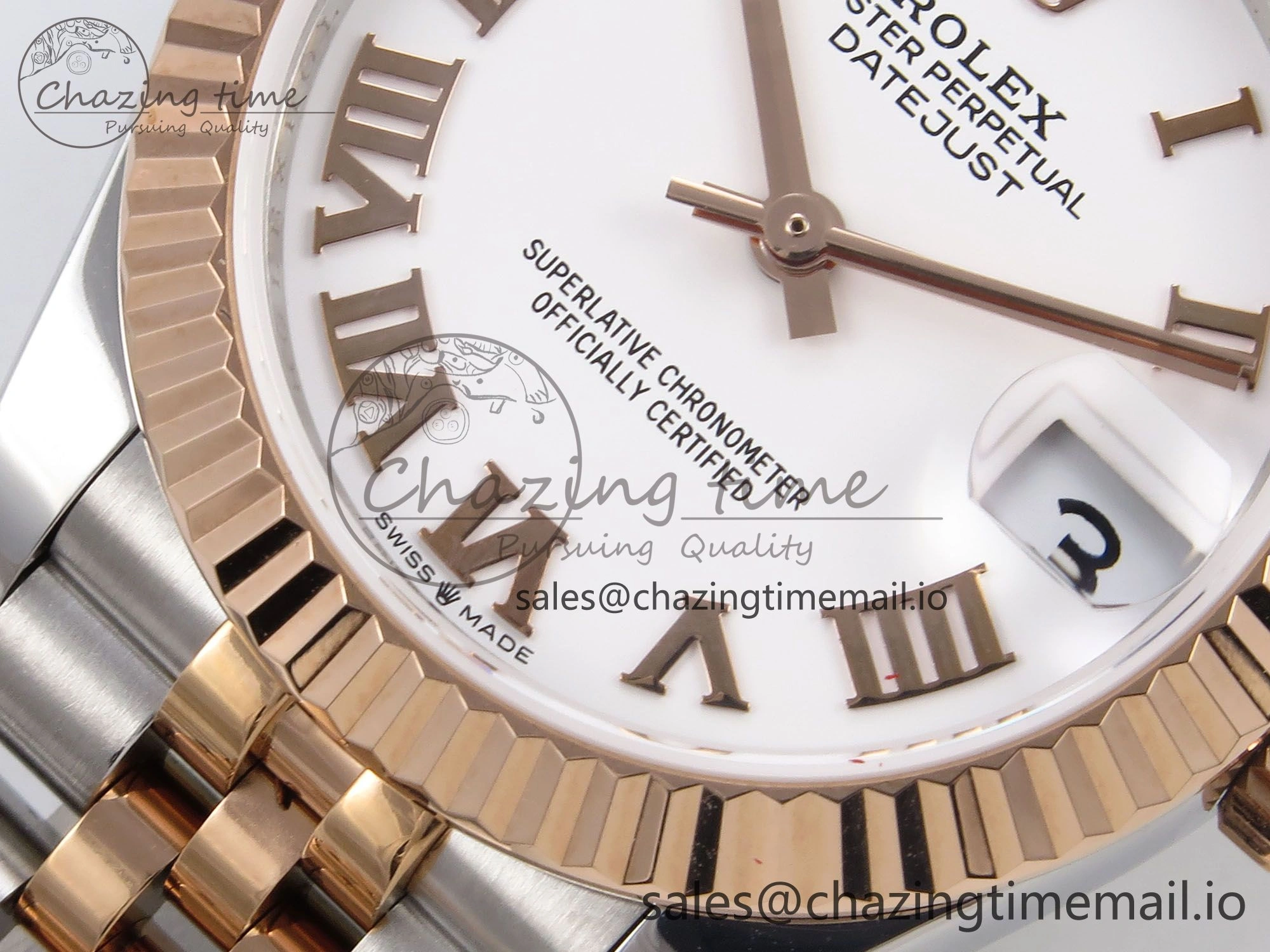 DateJust 31 278271 SS RG GMF 1:1 Best Edition 904L Steel RG Roman Dial on Jubilee Bracelet A2824