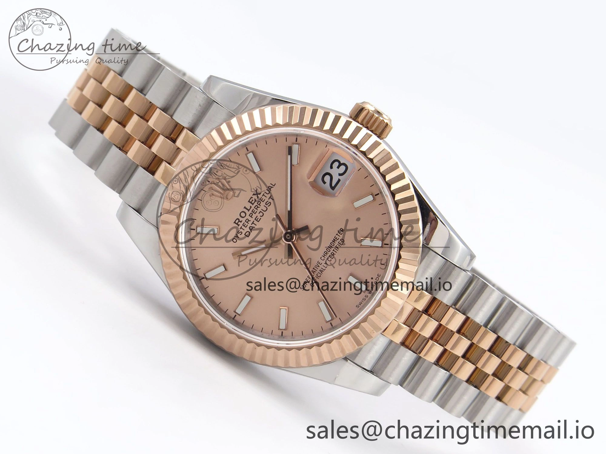 DateJust 31 278271 SS RG GMF 1:1 Best Edition 904L Steel RG Stick Dial on Jubilee Bracelet A2824