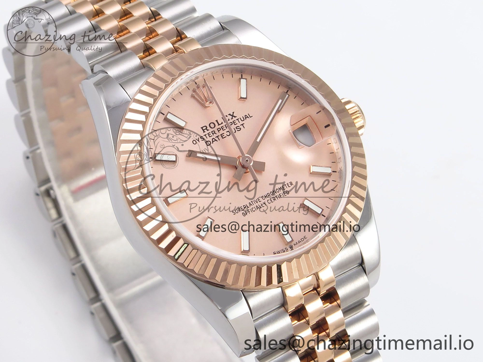 DateJust 31 278271 SS RG GMF 1:1 Best Edition 904L Steel RG Stick Dial on Jubilee Bracelet A2824