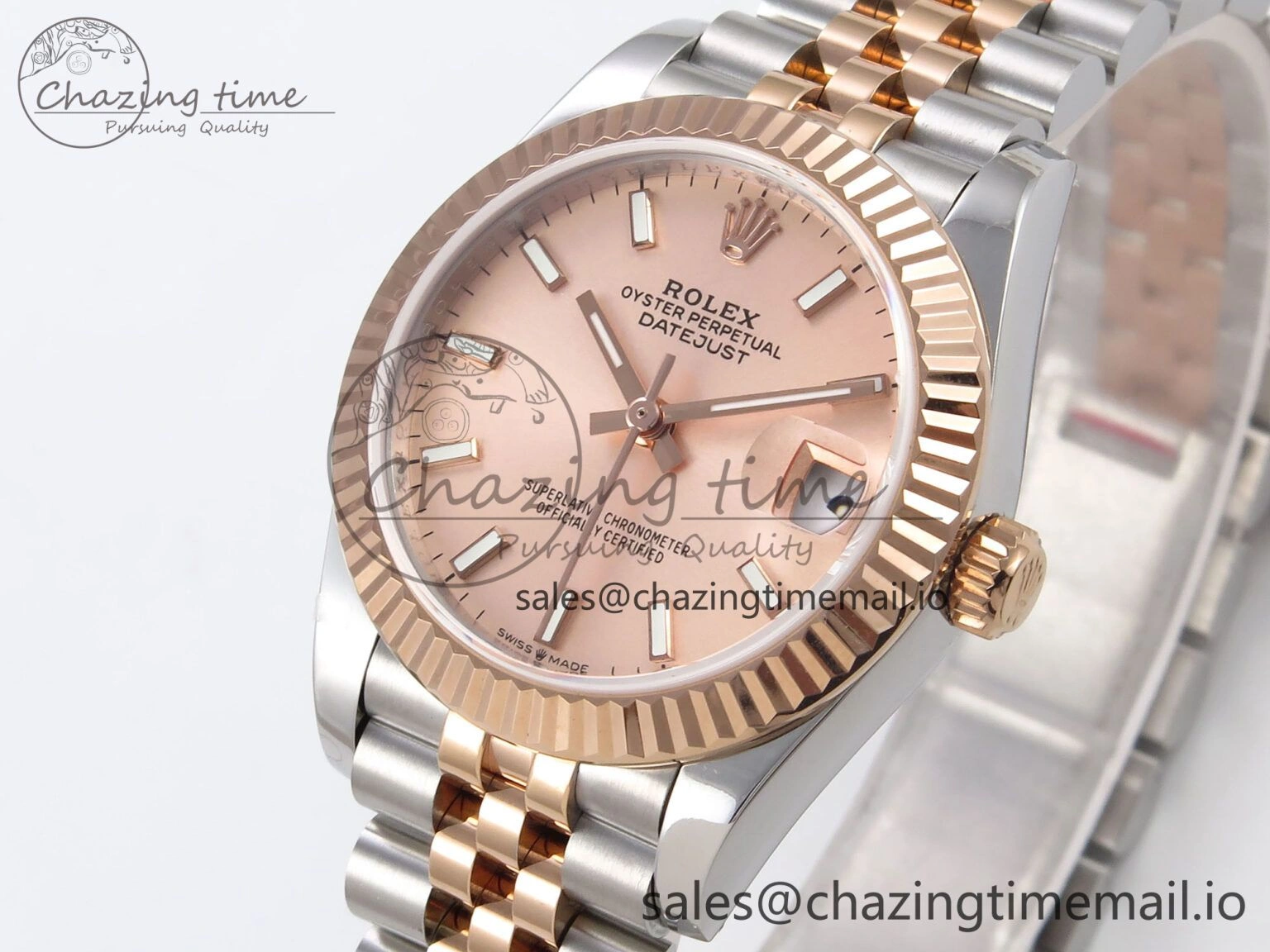 DateJust 31 278271 SS RG GMF 1:1 Best Edition 904L Steel RG Stick Dial on Jubilee Bracelet A2824