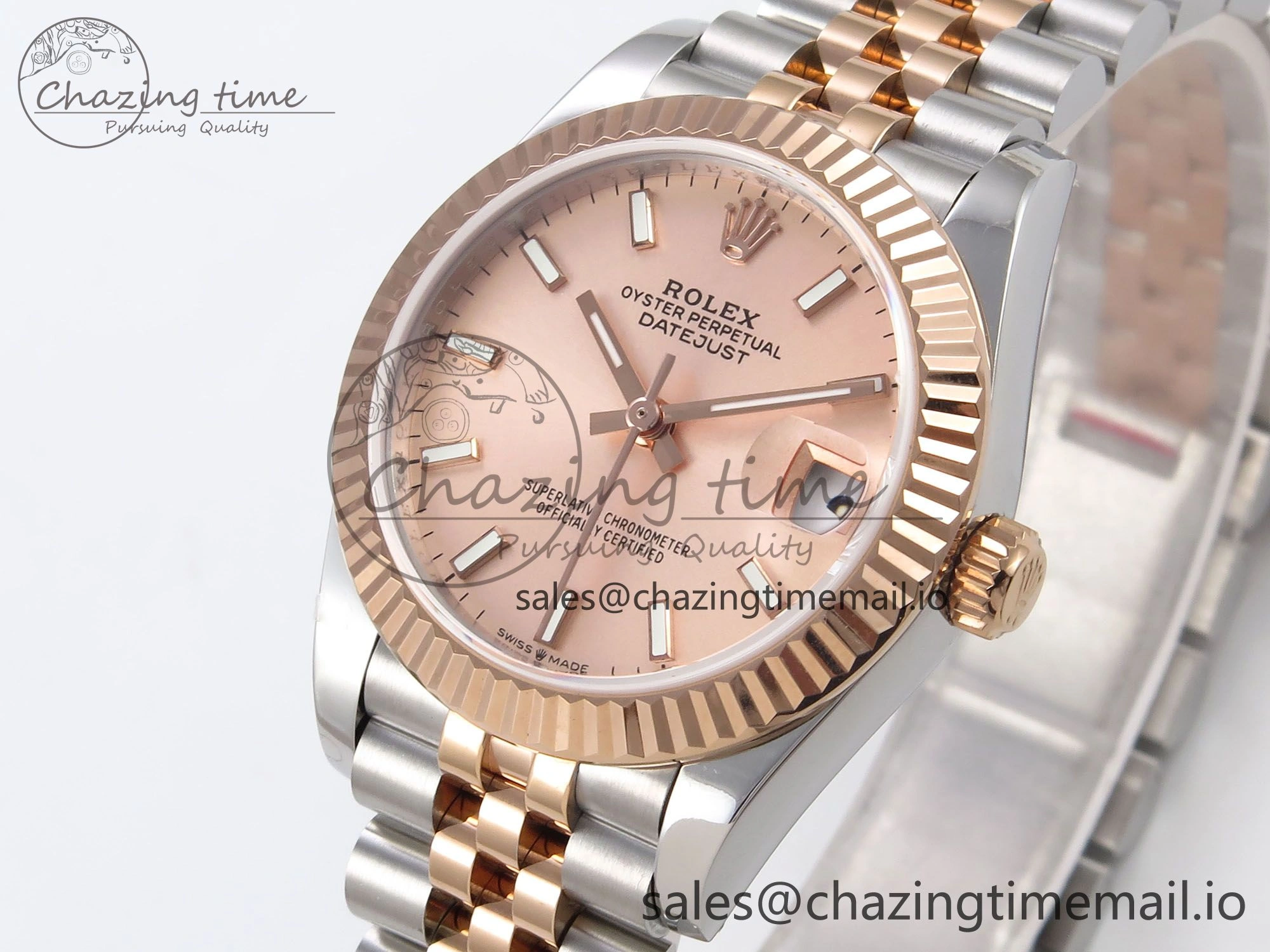 DateJust 31 278271 SS RG GMF 1:1 Best Edition 904L Steel RG Stick Dial on Jubilee Bracelet A2824