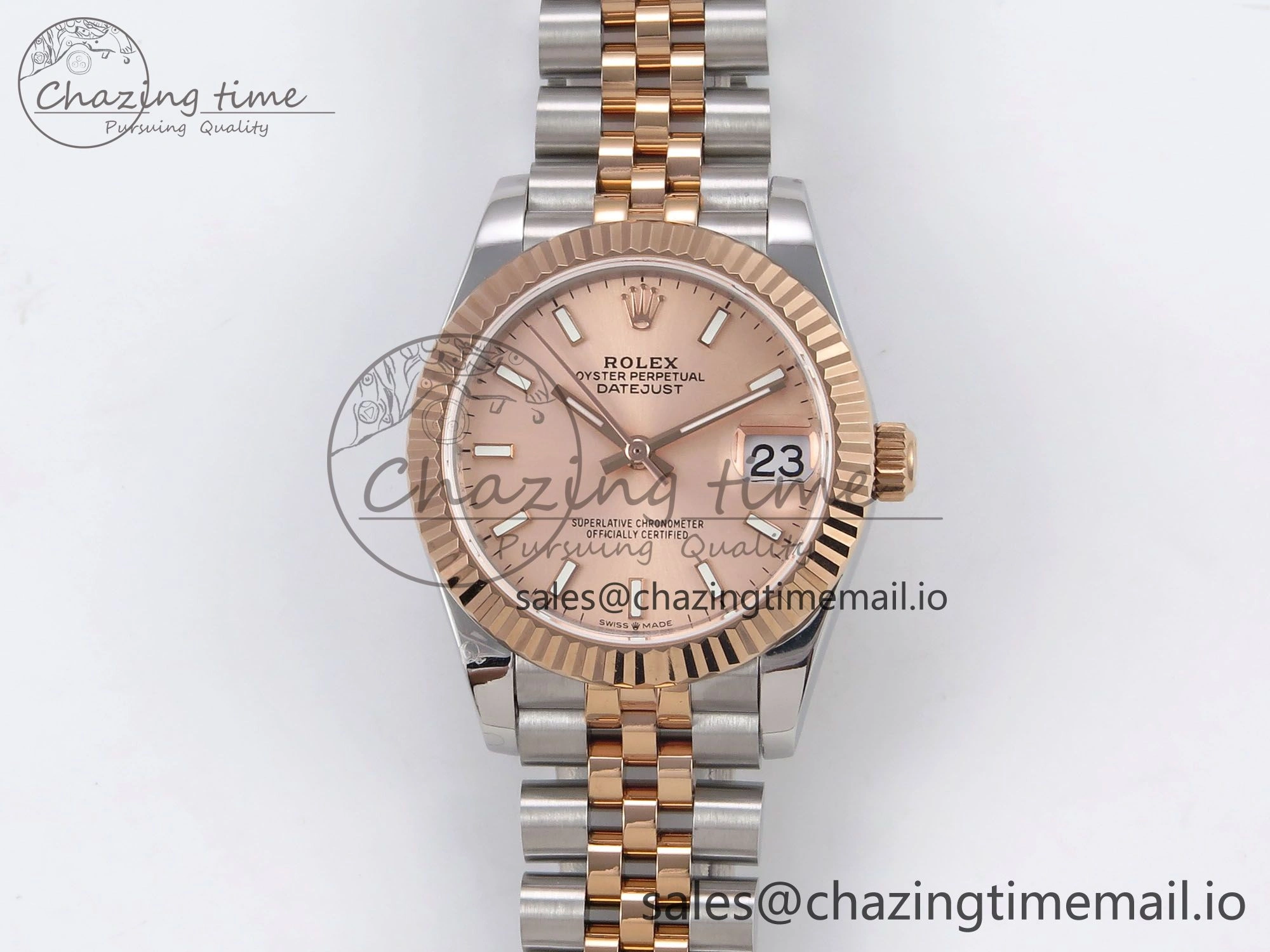 DateJust 31 278271 SS RG GMF 1:1 Best Edition 904L Steel RG Stick Dial on Jubilee Bracelet A2824
