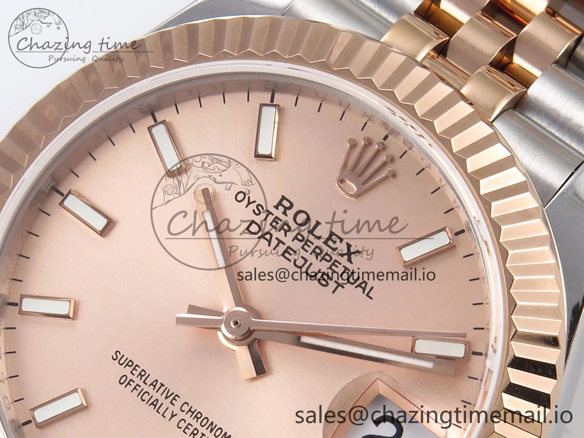 DateJust 31 278271 SS RG GMF 1:1 Best Edition 904L Steel RG Stick Dial on Jubilee Bracelet A2824
