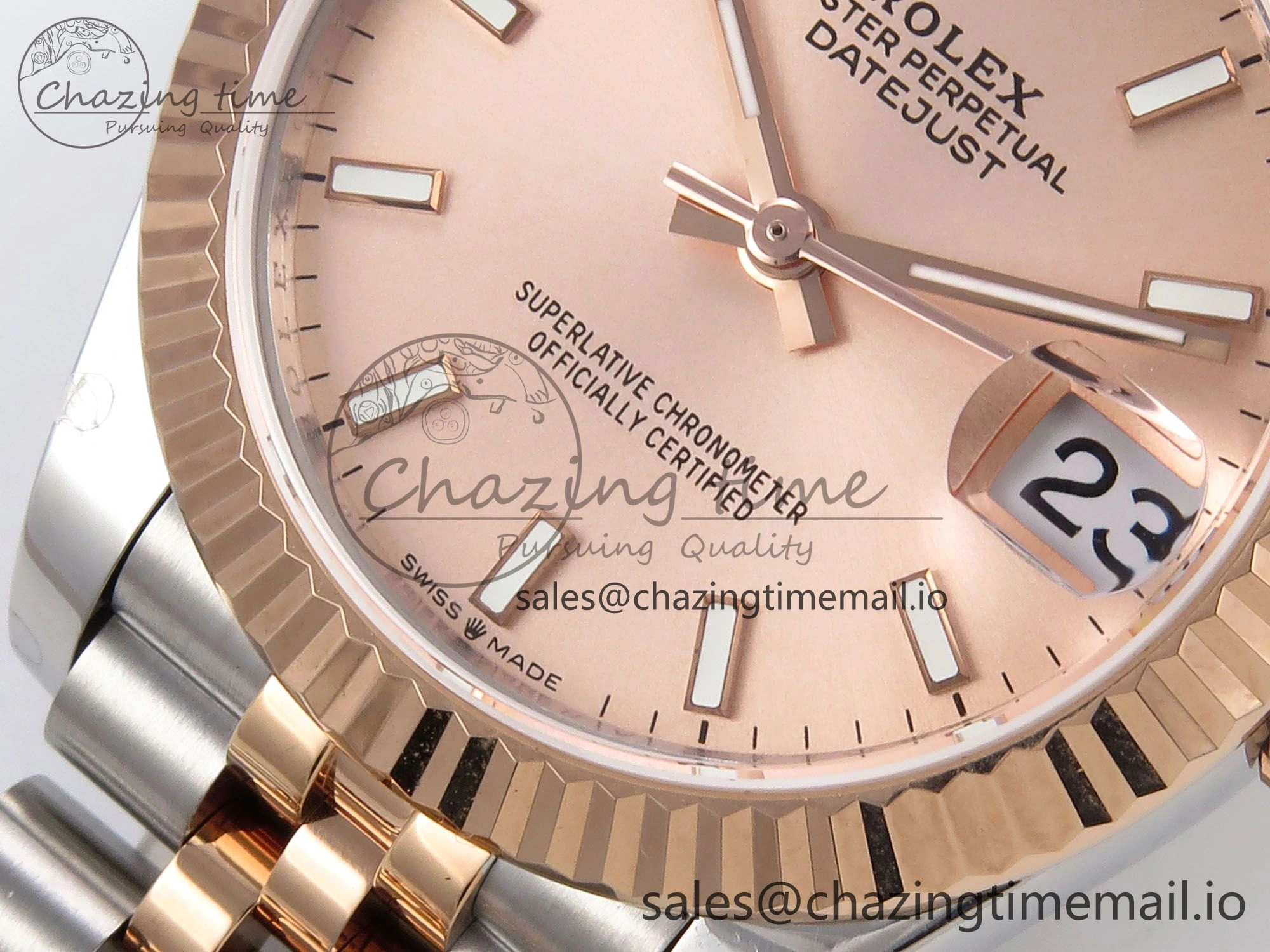 DateJust 31 278271 SS RG GMF 1:1 Best Edition 904L Steel RG Stick Dial on Jubilee Bracelet A2824