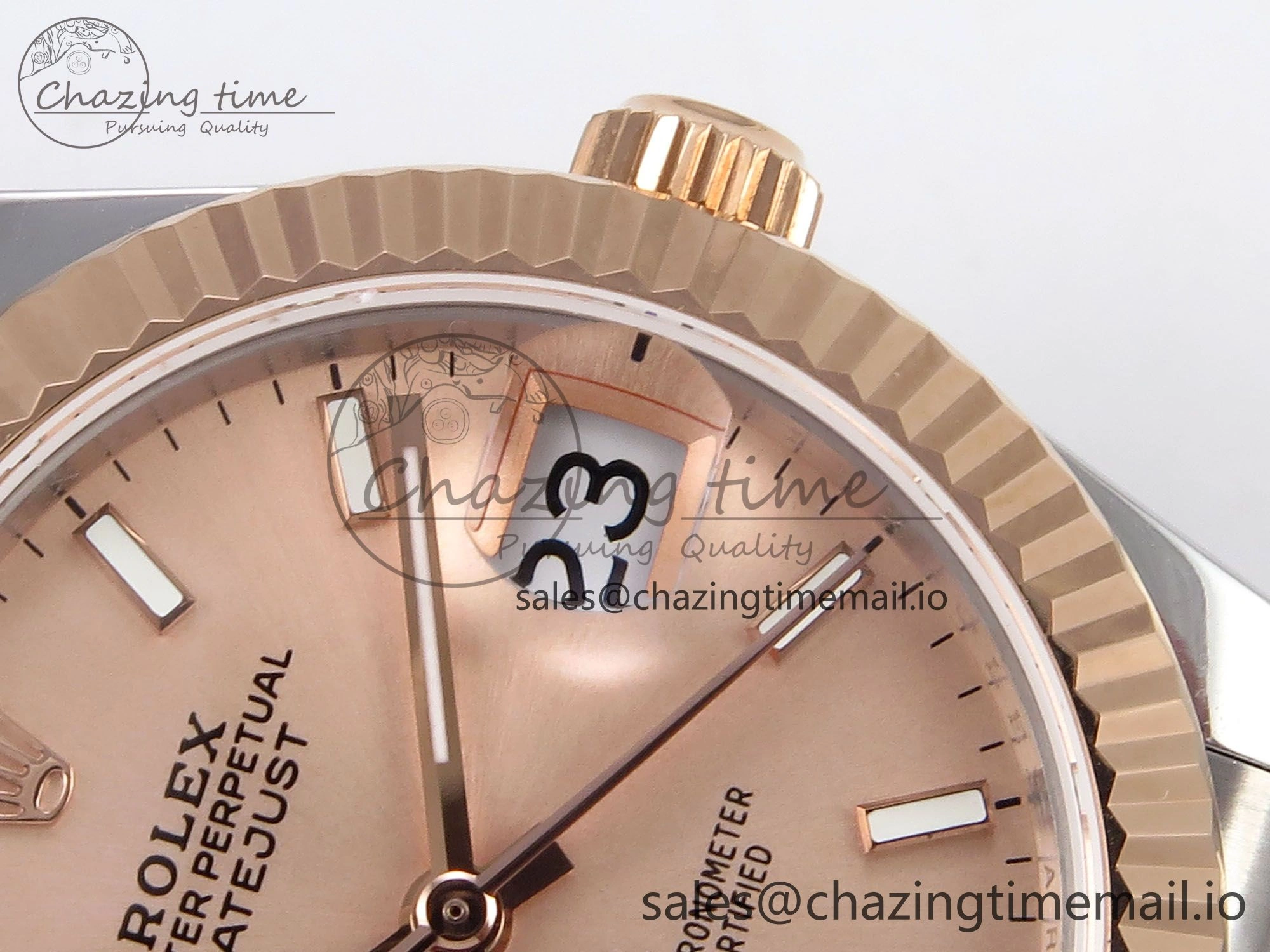 DateJust 31 278271 SS RG GMF 1:1 Best Edition 904L Steel RG Stick Dial on Jubilee Bracelet A2824