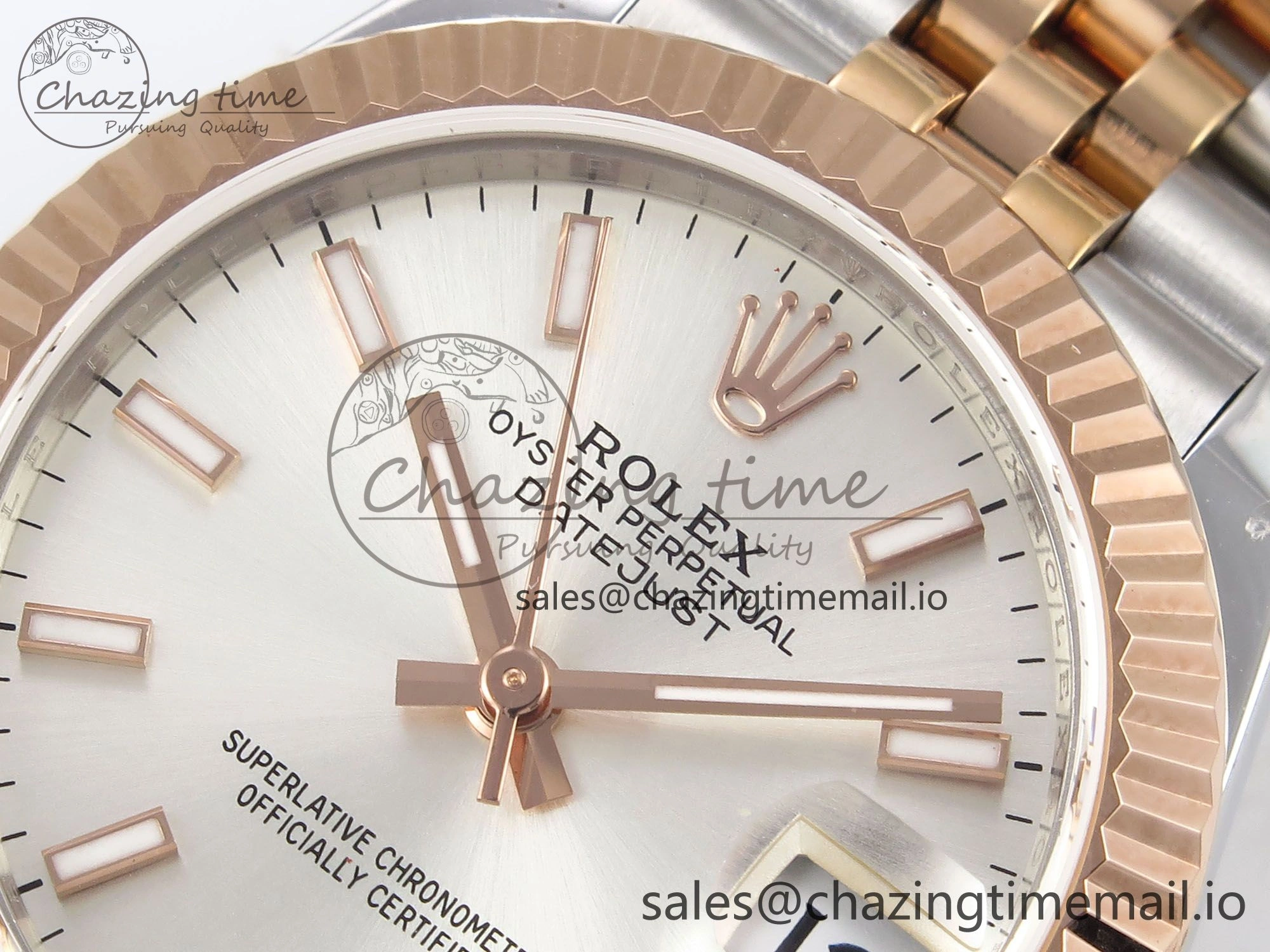 DateJust 31 278271 SS RG GMF 1:1 Best Edition 904L Steel Silver Stick Dial on Jubilee Bracelet A2824