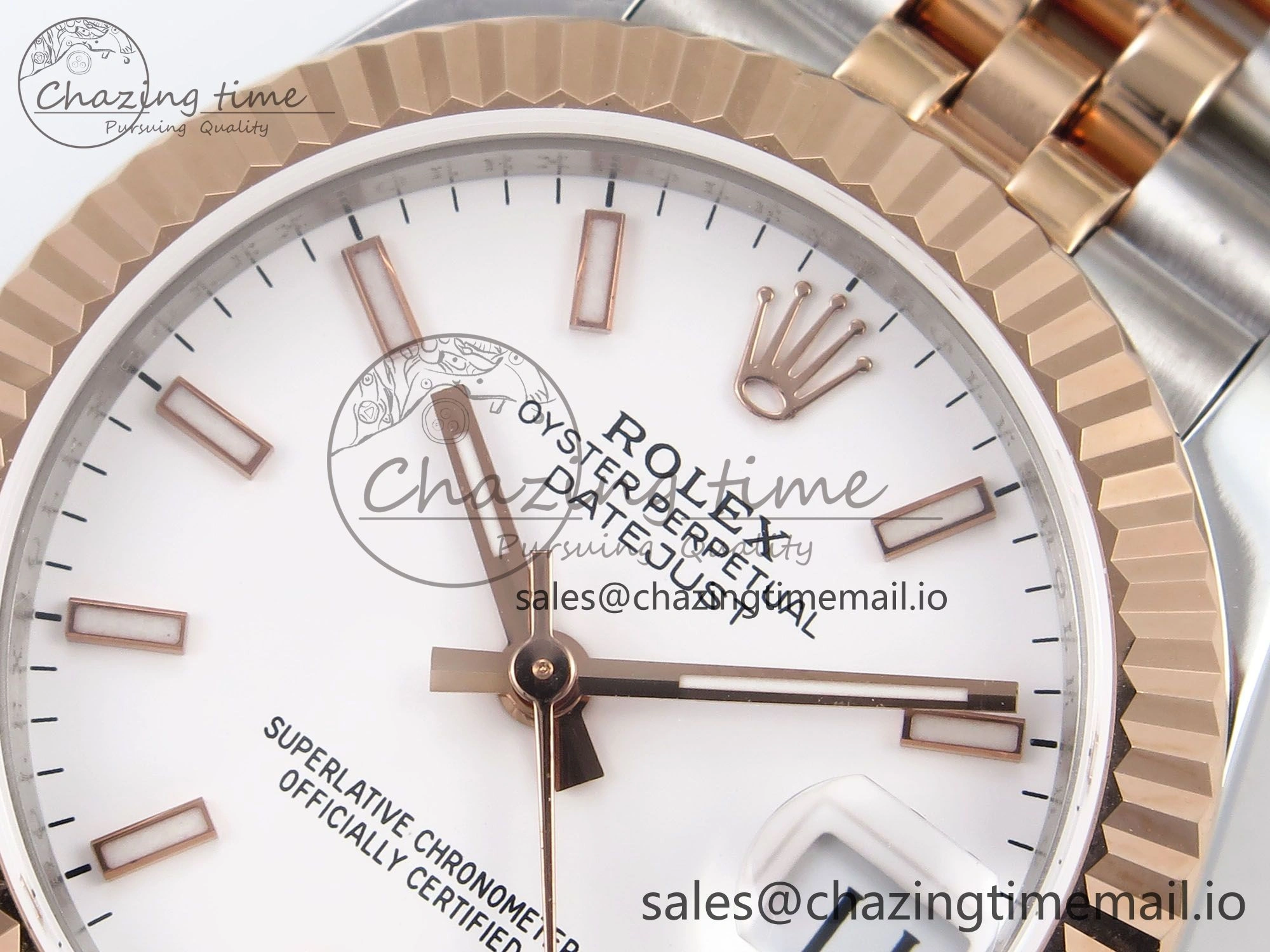 DateJust 31 278271 SS RG GMF 1:1 Best Edition 904L Steel White Stick Dial on Jubilee Bracelet A2824