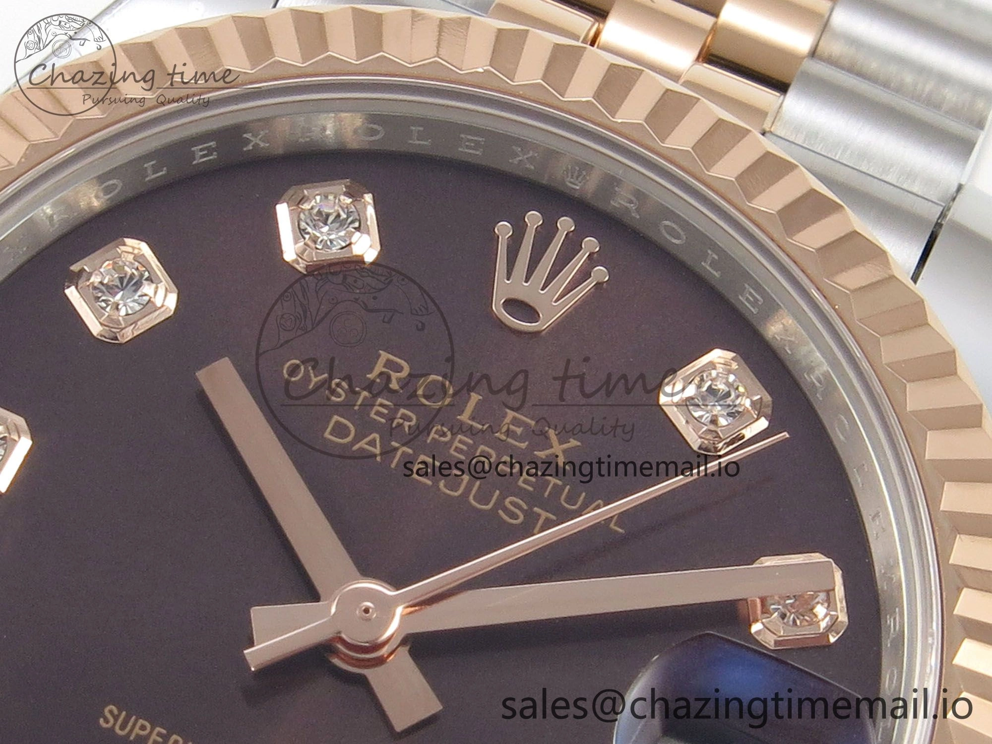 DateJust 31 278271 THBF 1:1 Best Edition 904L Steel Brown Diamonds Dial on SS RG Jubilee Bracelet HZ Cal.2236